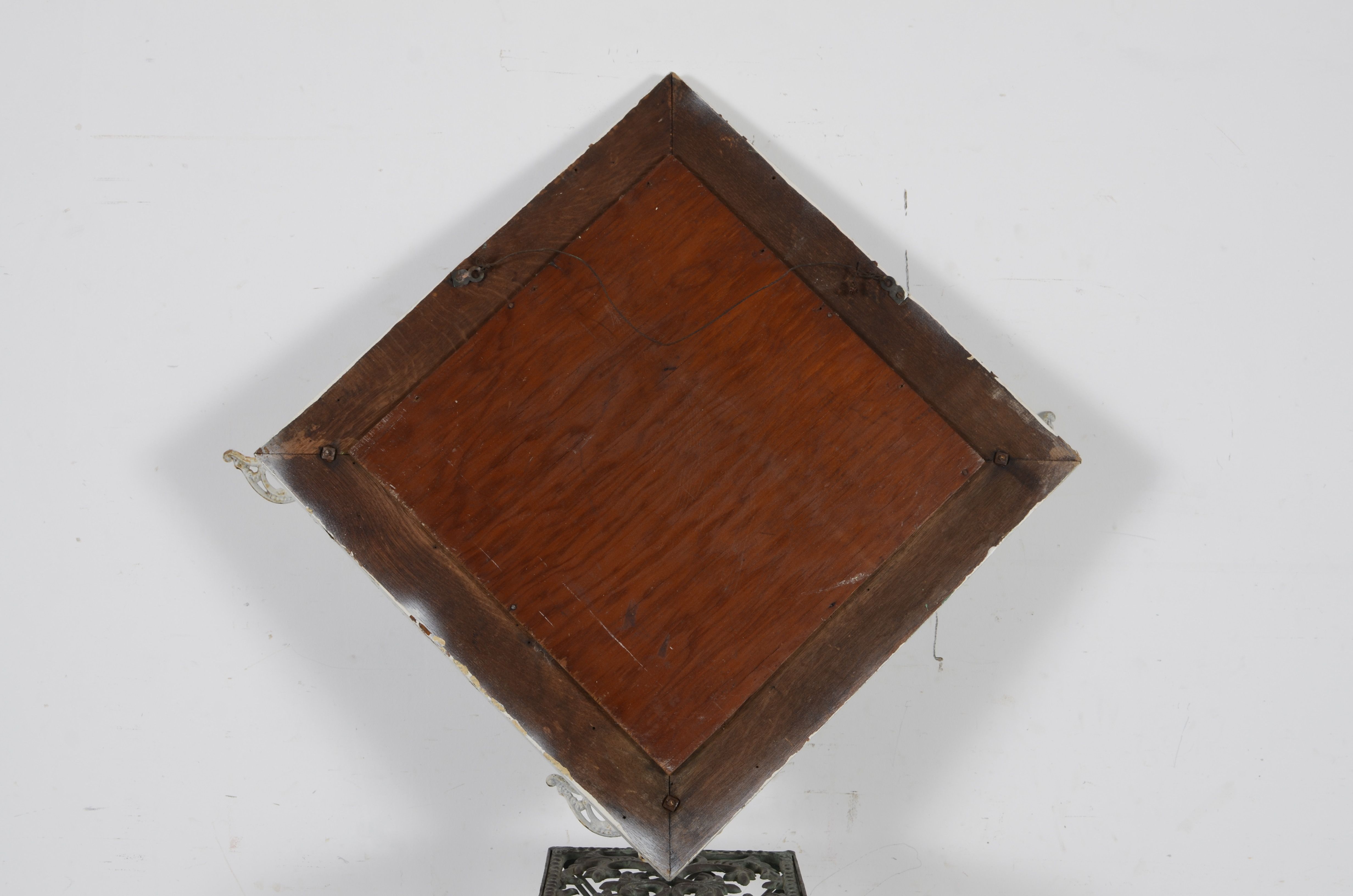 Antique Mirror Hat Tree and Metal Plant Stand