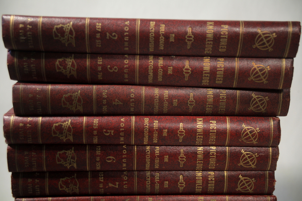 Complete 1956 Pictured Knowledge Encyclopedia Set