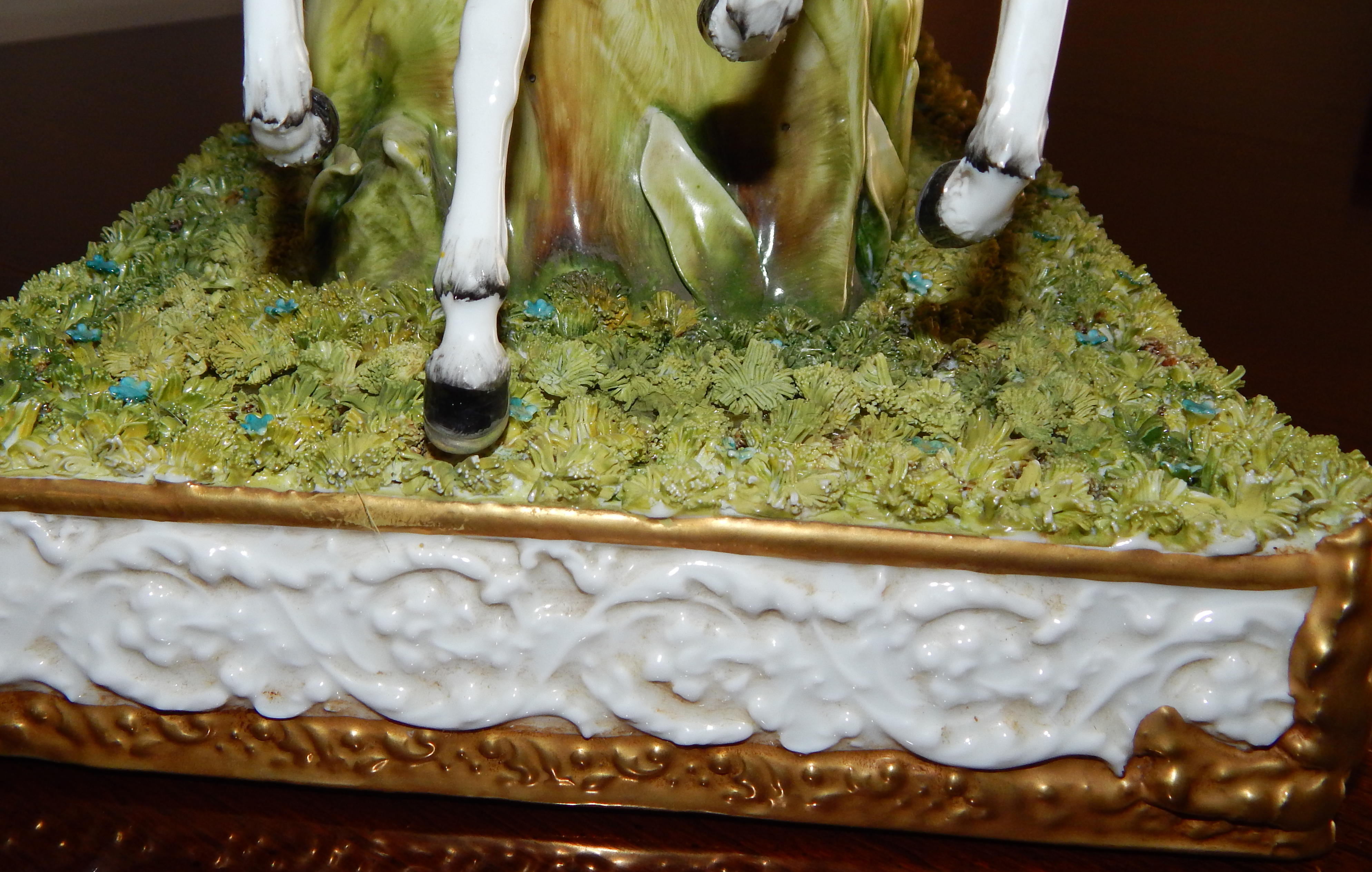 Tiche Italian Porcelain Horse-Drawn Carriage Scene