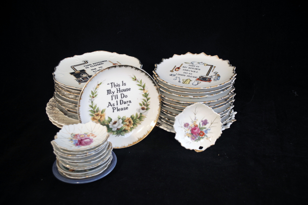 Charming Collection of Vintage Plates and Butter Pats