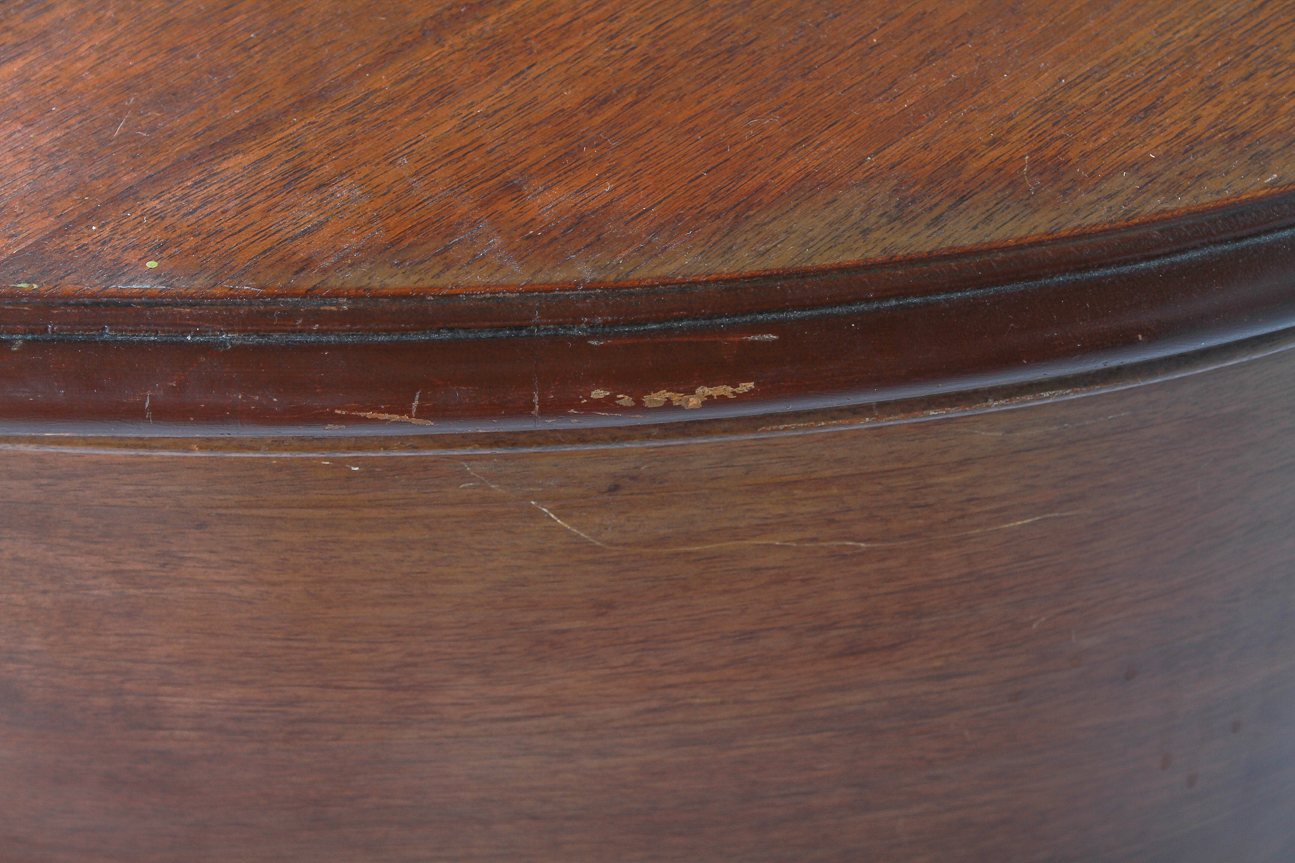 Antique Carved Wood Kidney Shape Desk