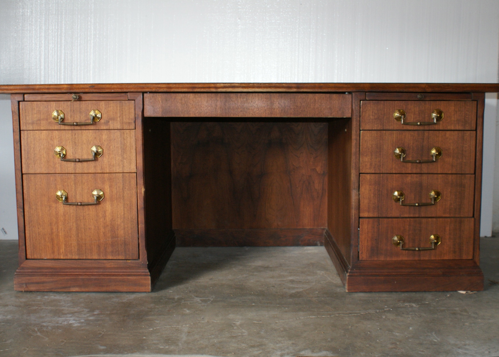 Vintage Walnut Veneer Desk
