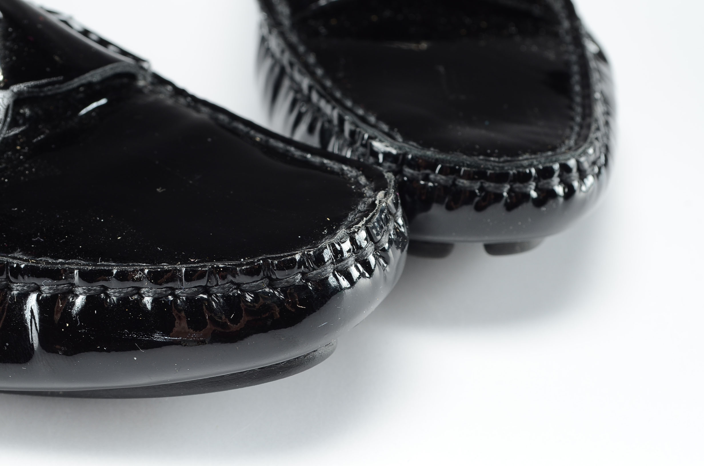 Pair of Prada Black Patent Leather Loafers