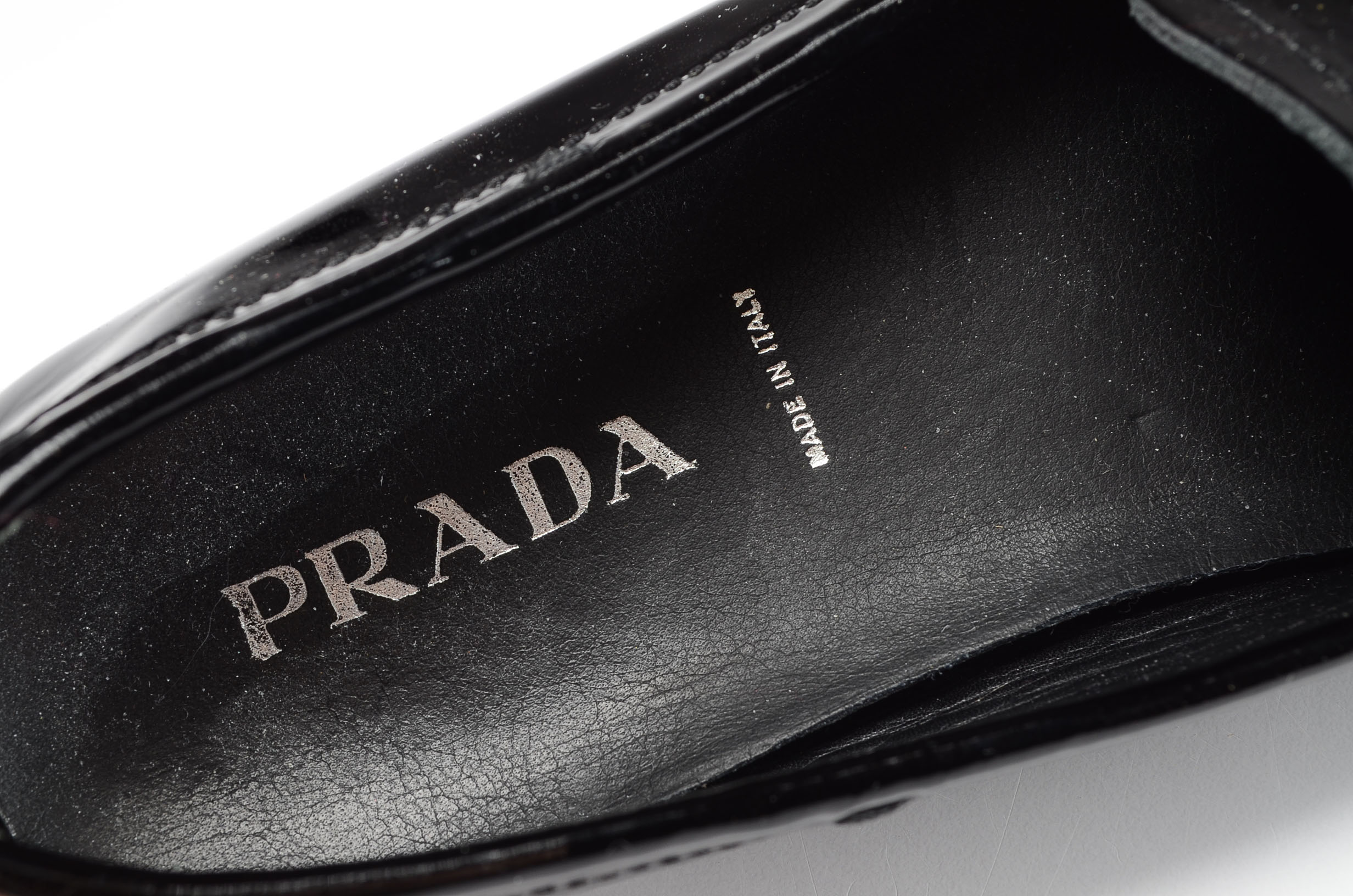 Pair of Prada Black Patent Leather Loafers