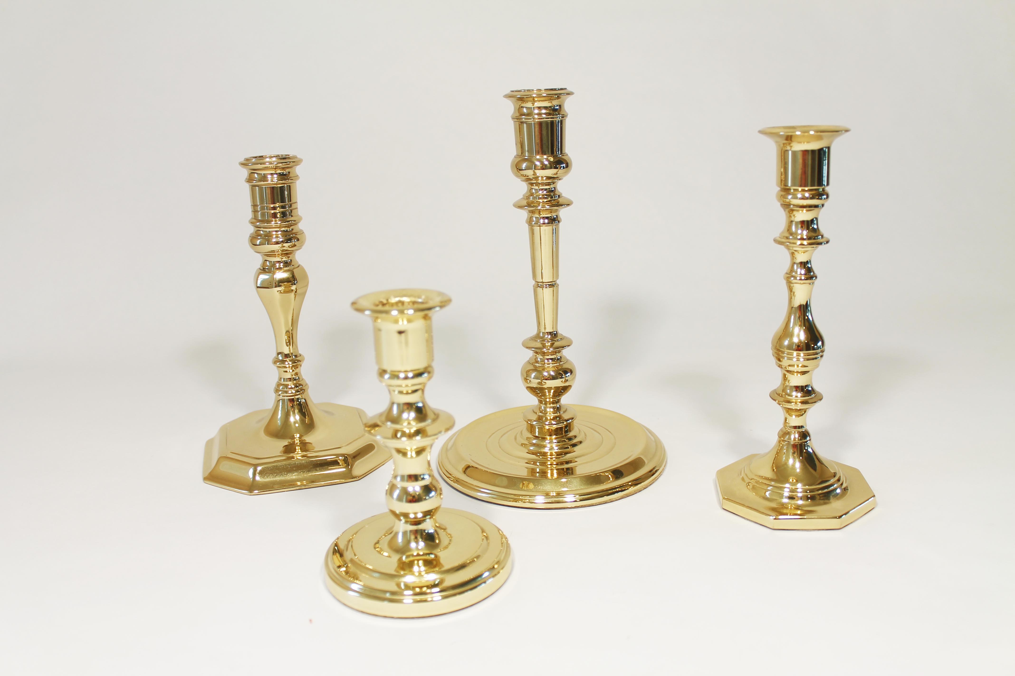 Vintage Baldwin Gold Tone Candlestick Holders
