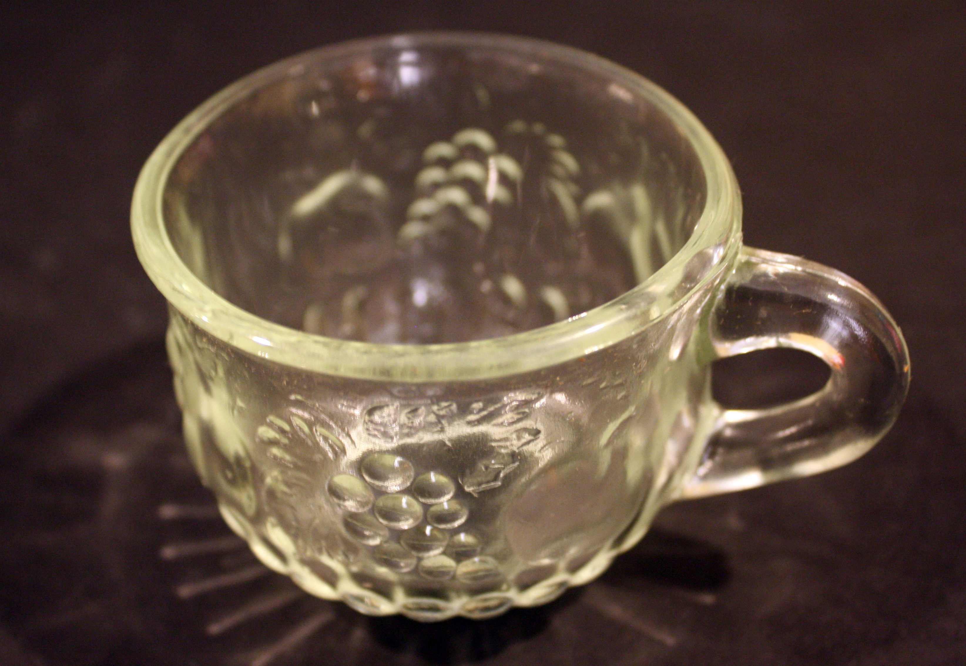 Vintage Pressed Glass Punch Bowl and Twelve Cups