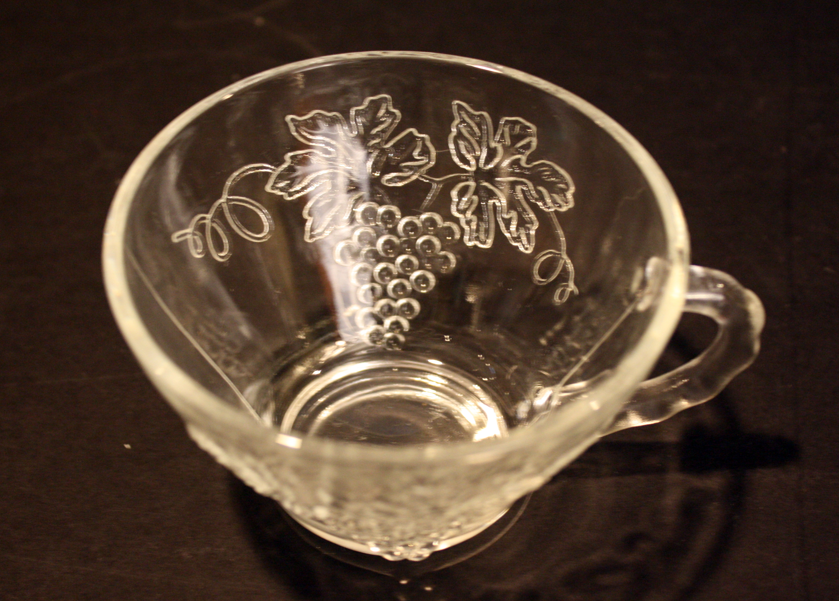 Vintage Glass Punch Bowl and Cups