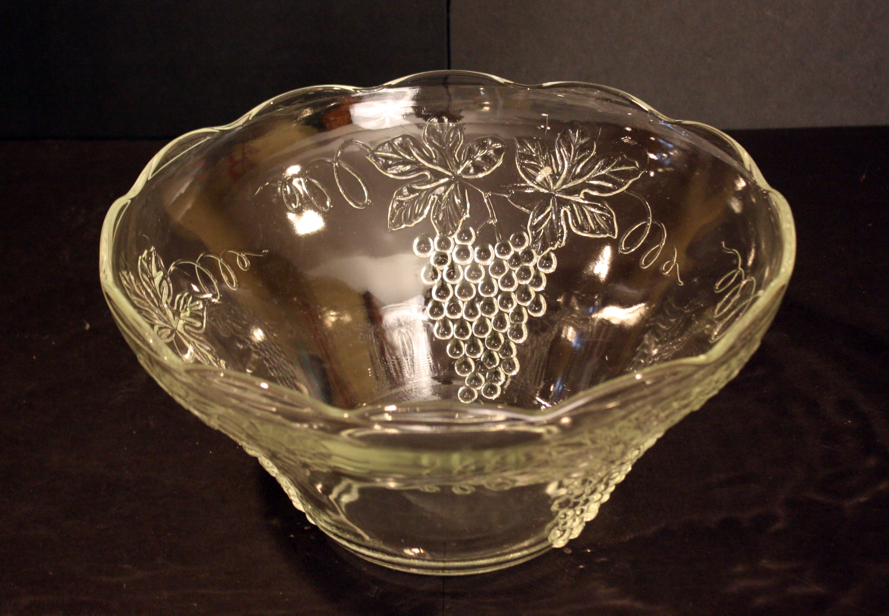 Vintage Glass Punch Bowl and Cups