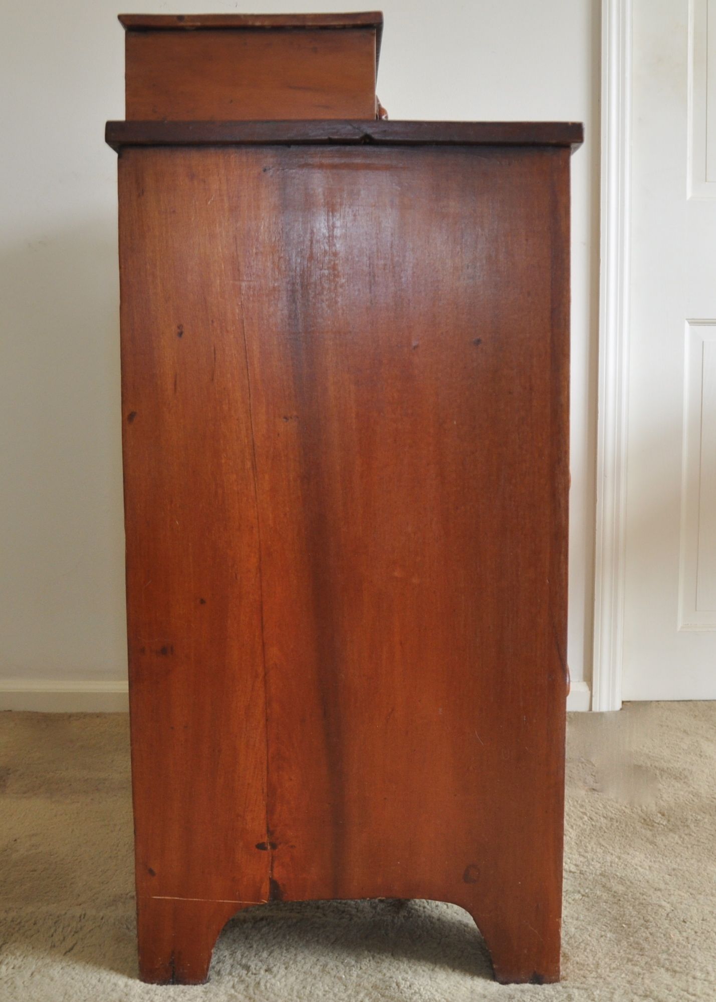 Antique Victorian Dresser with Hand-Carved Pulls Circa 1860s