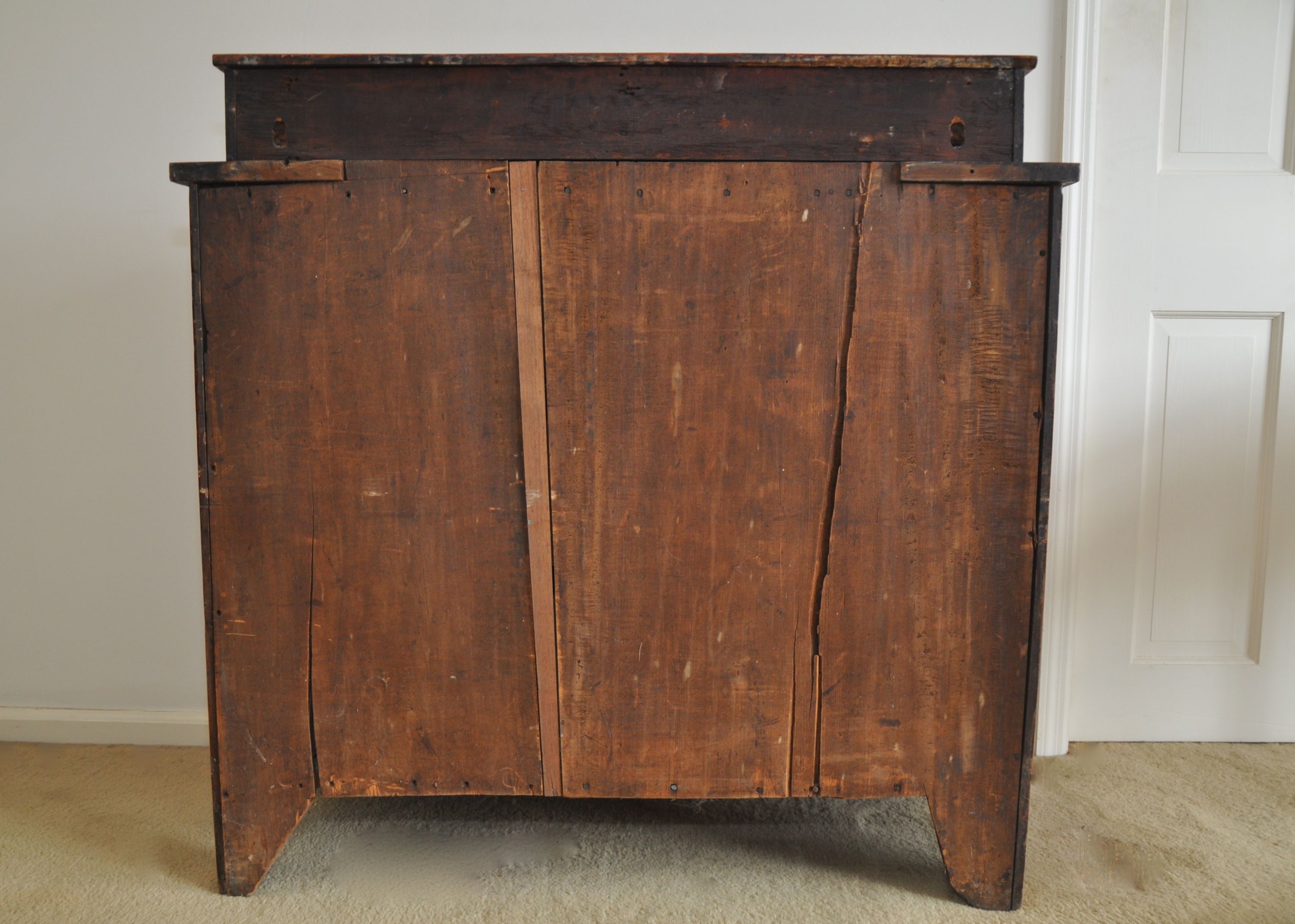 Antique Victorian Dresser with Hand-Carved Pulls Circa 1860s