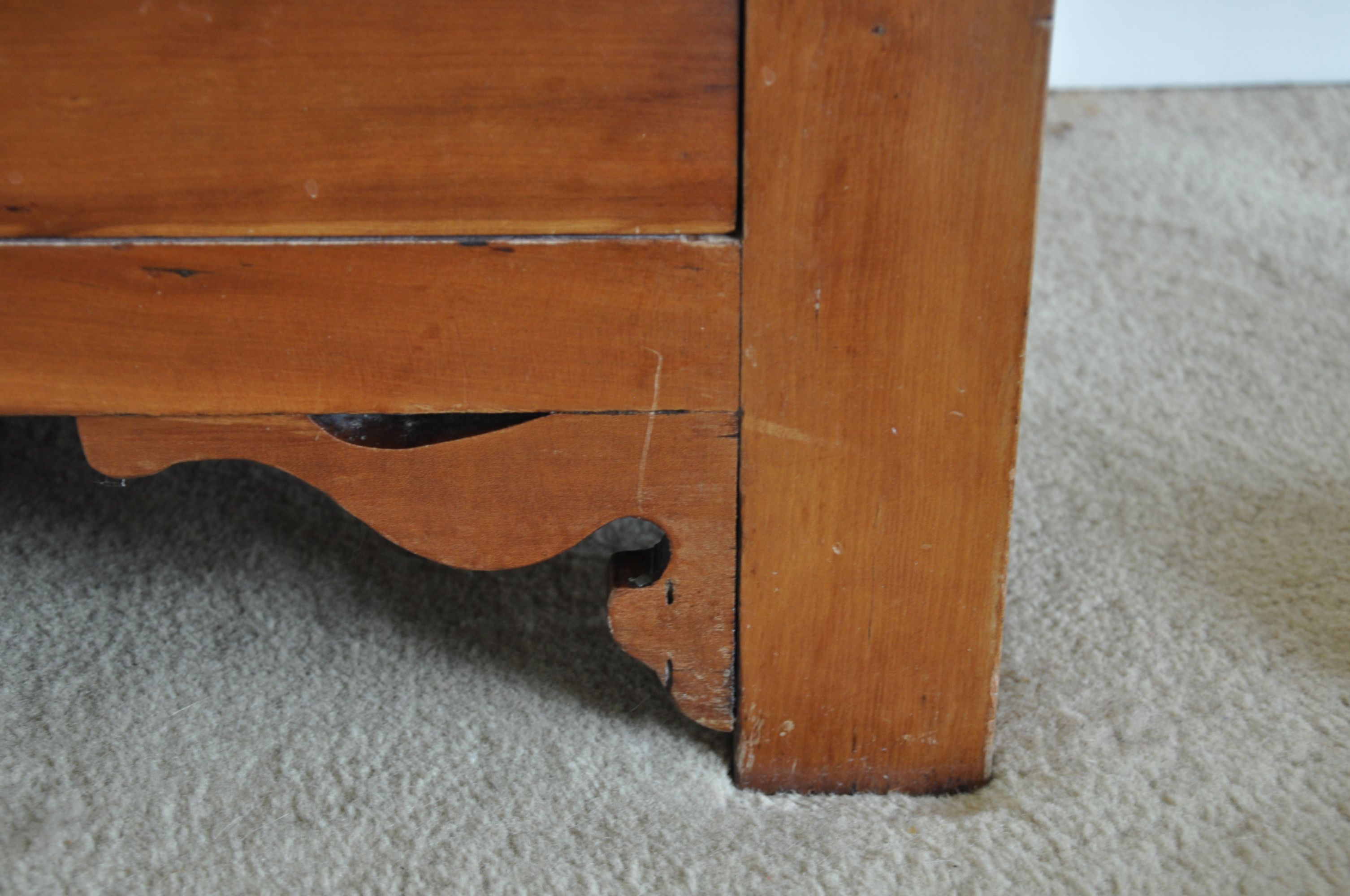 Antique Victorian Dresser with Hand-Carved Pulls Circa 1860s