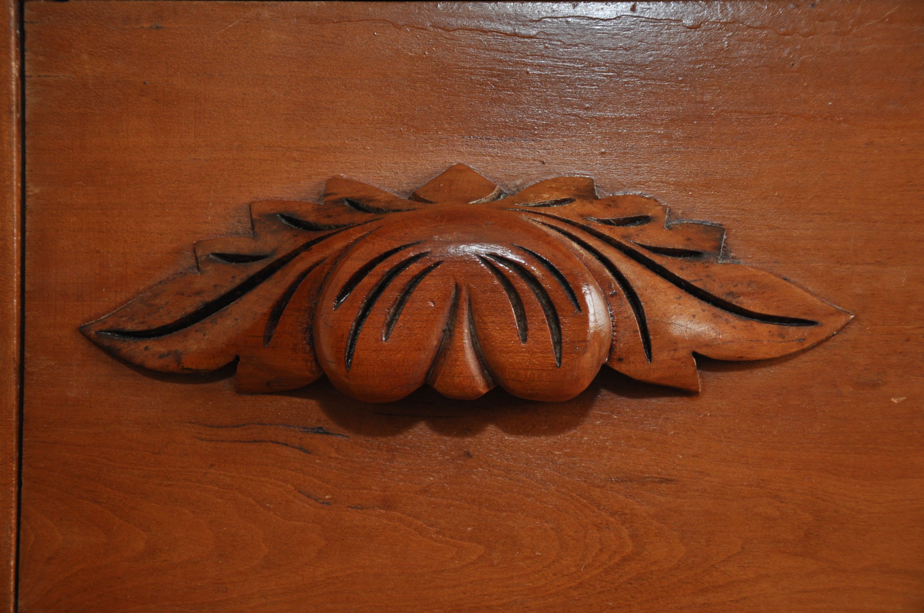 Antique Victorian Dresser with Hand-Carved Pulls Circa 1860s