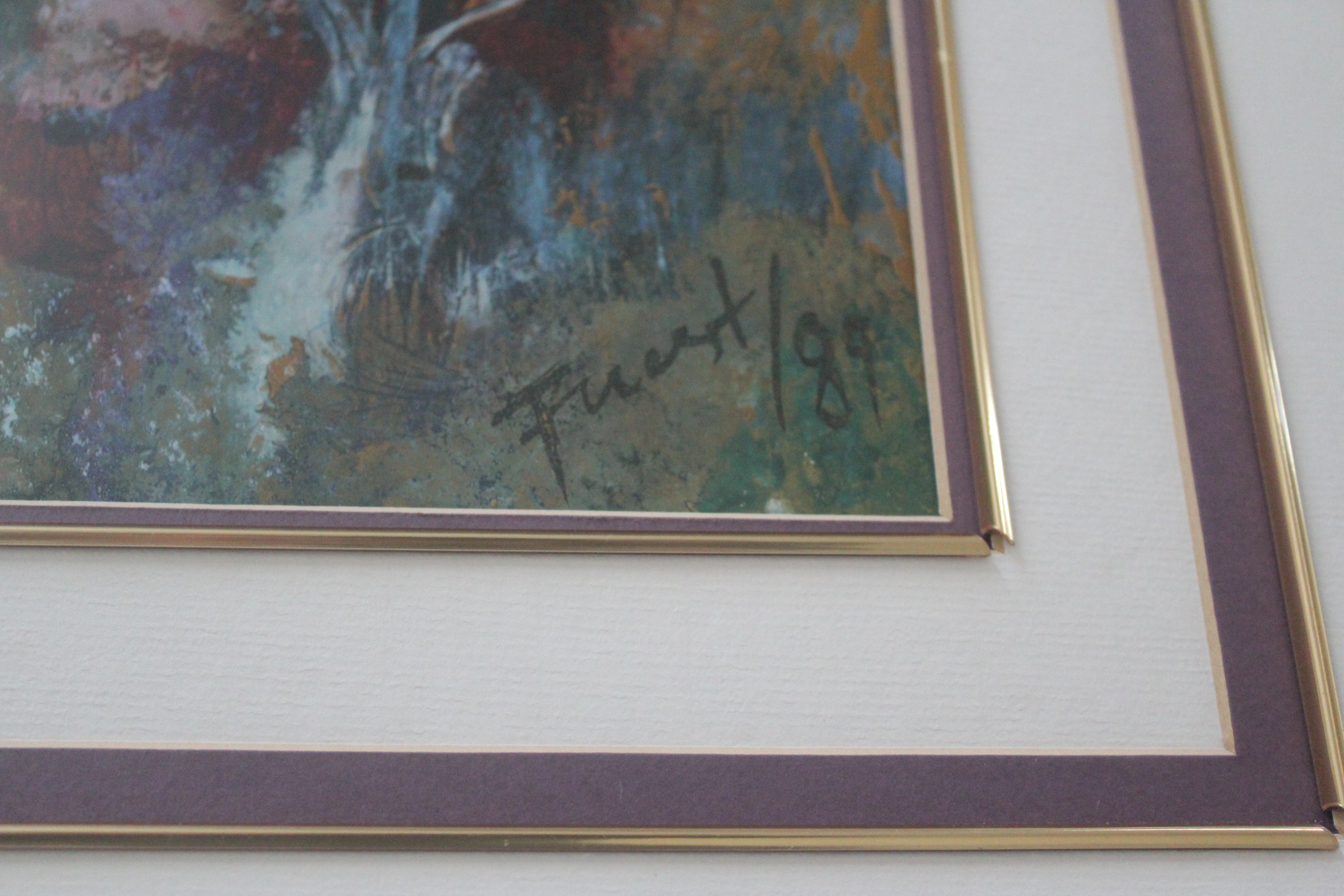 Signed Abstract Artwork in Frame