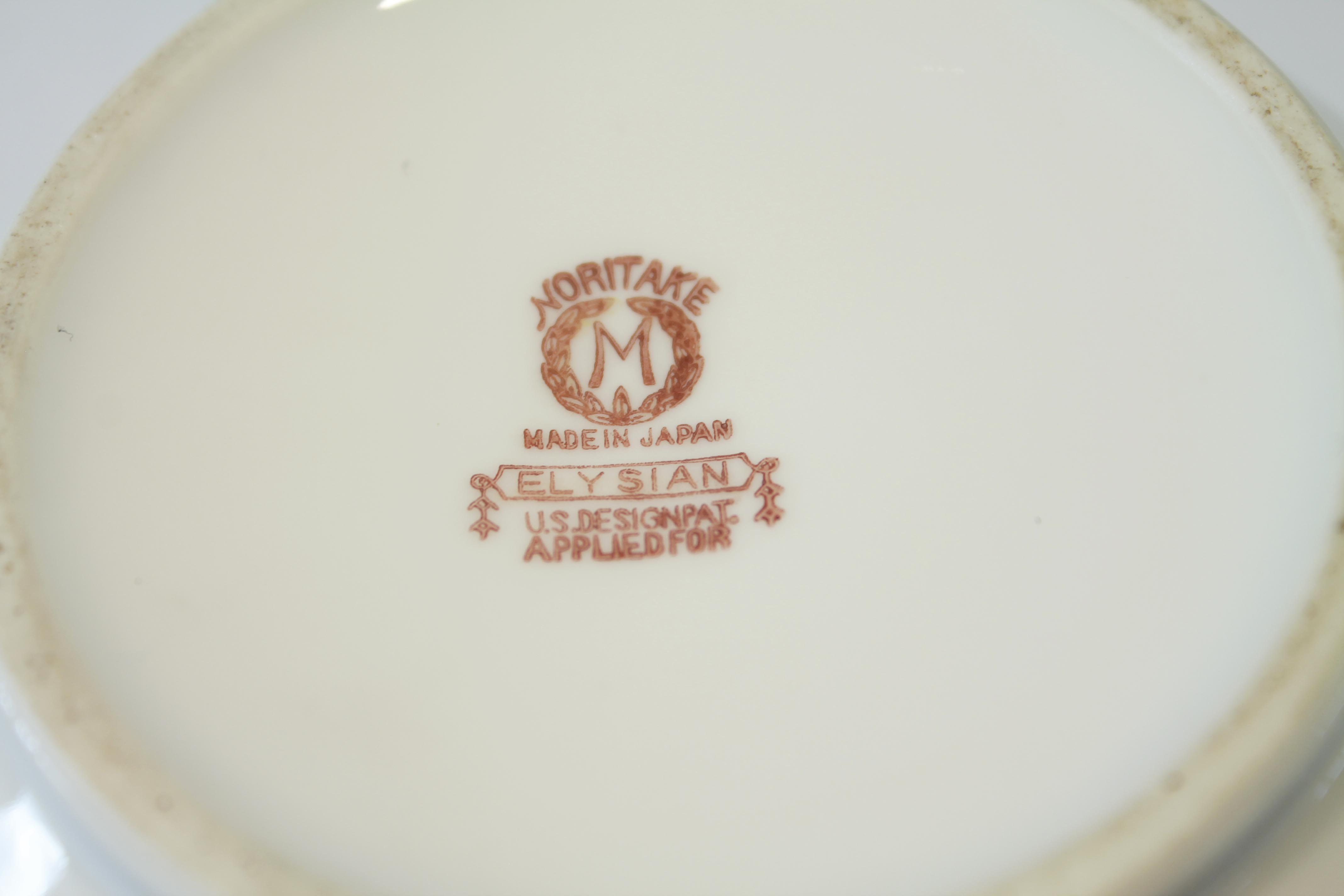 Vintage Noritake Hand-Painted Creamer and Sugar Pot