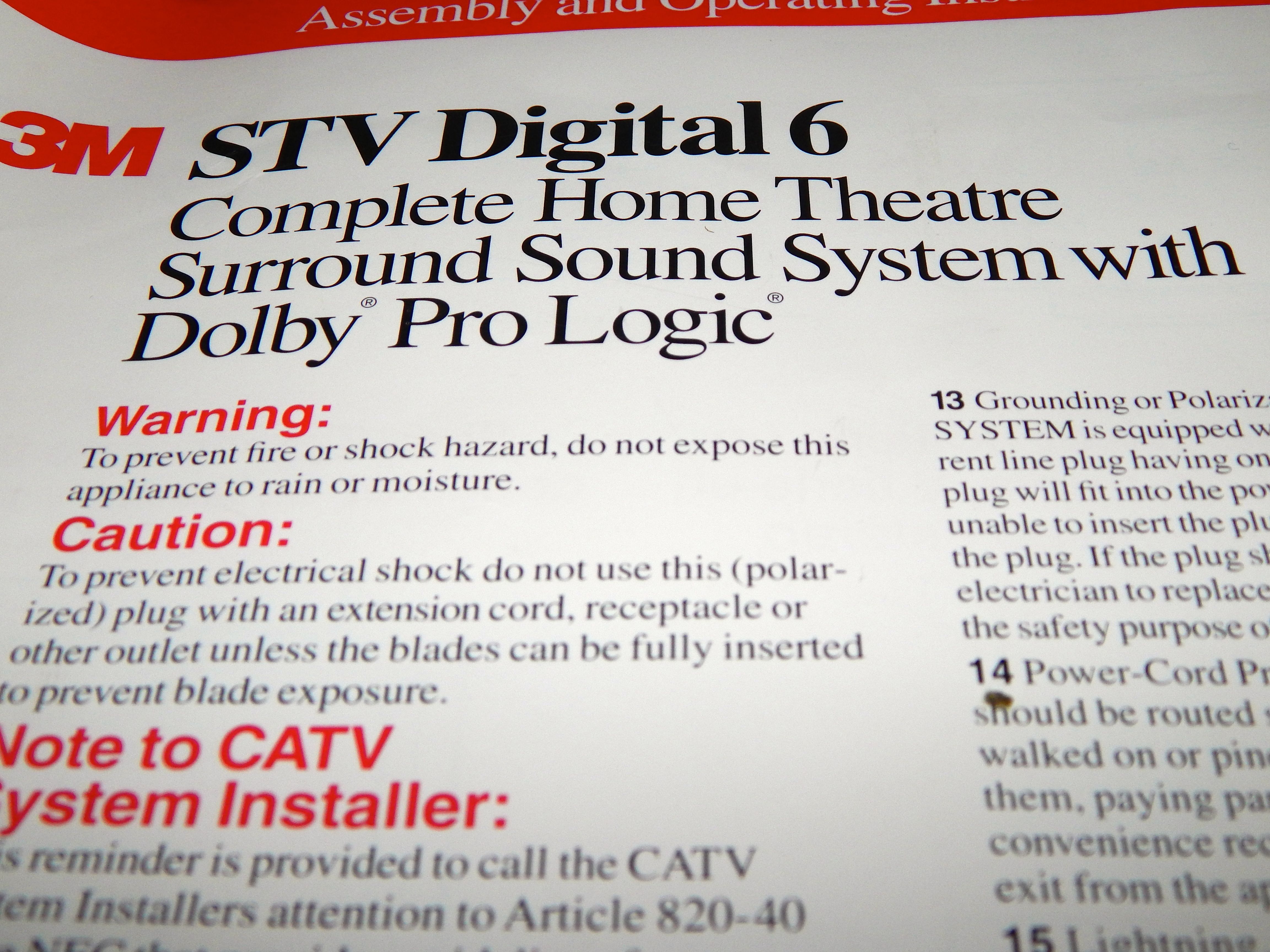 3M Complete Home Theatre Surround System