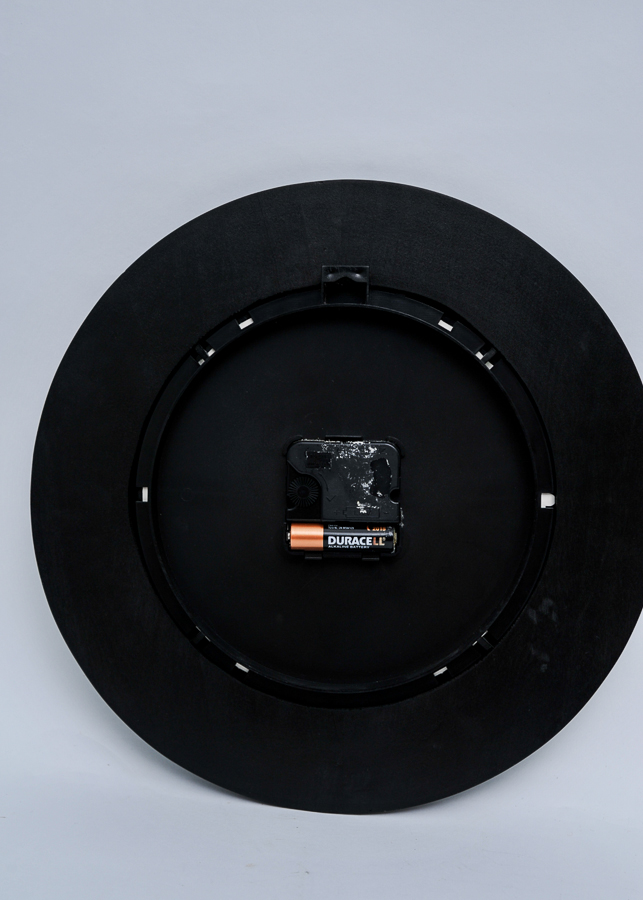 Eight Arm Metal Candelabra and Clock with Watercolor Painted Face