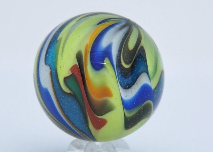 Four Handmade Marbles by Rick Davis
