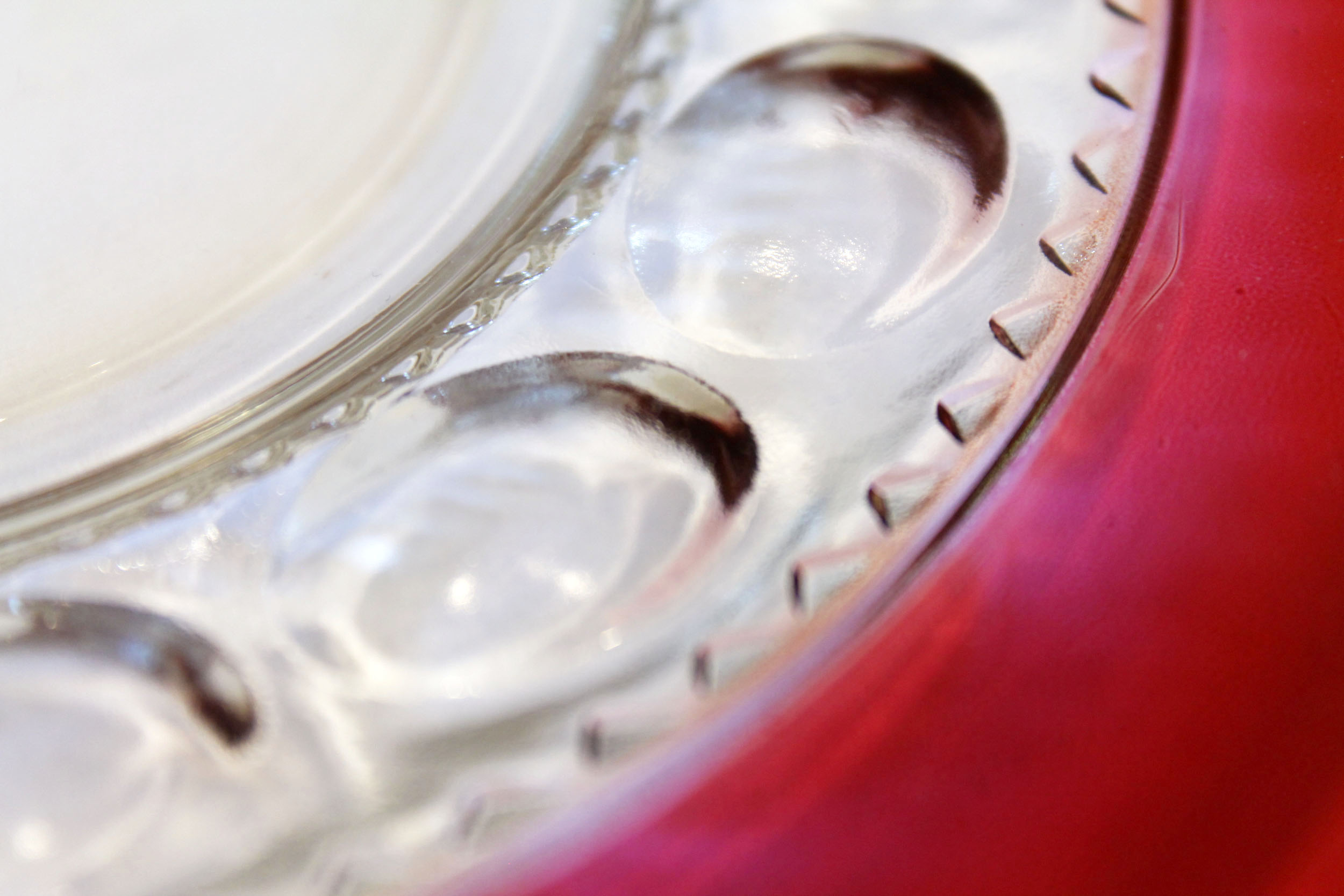 Vintage Colored Glass Salad Plates