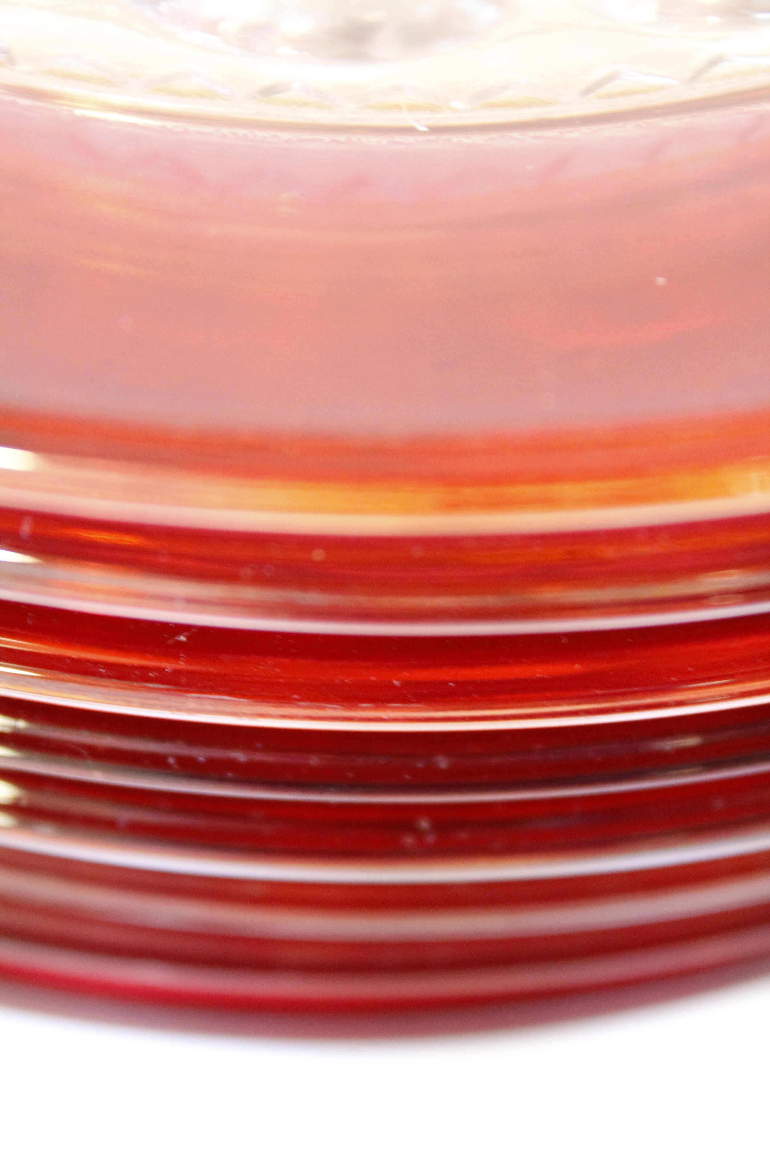 Vintage Colored Glass Salad Plates