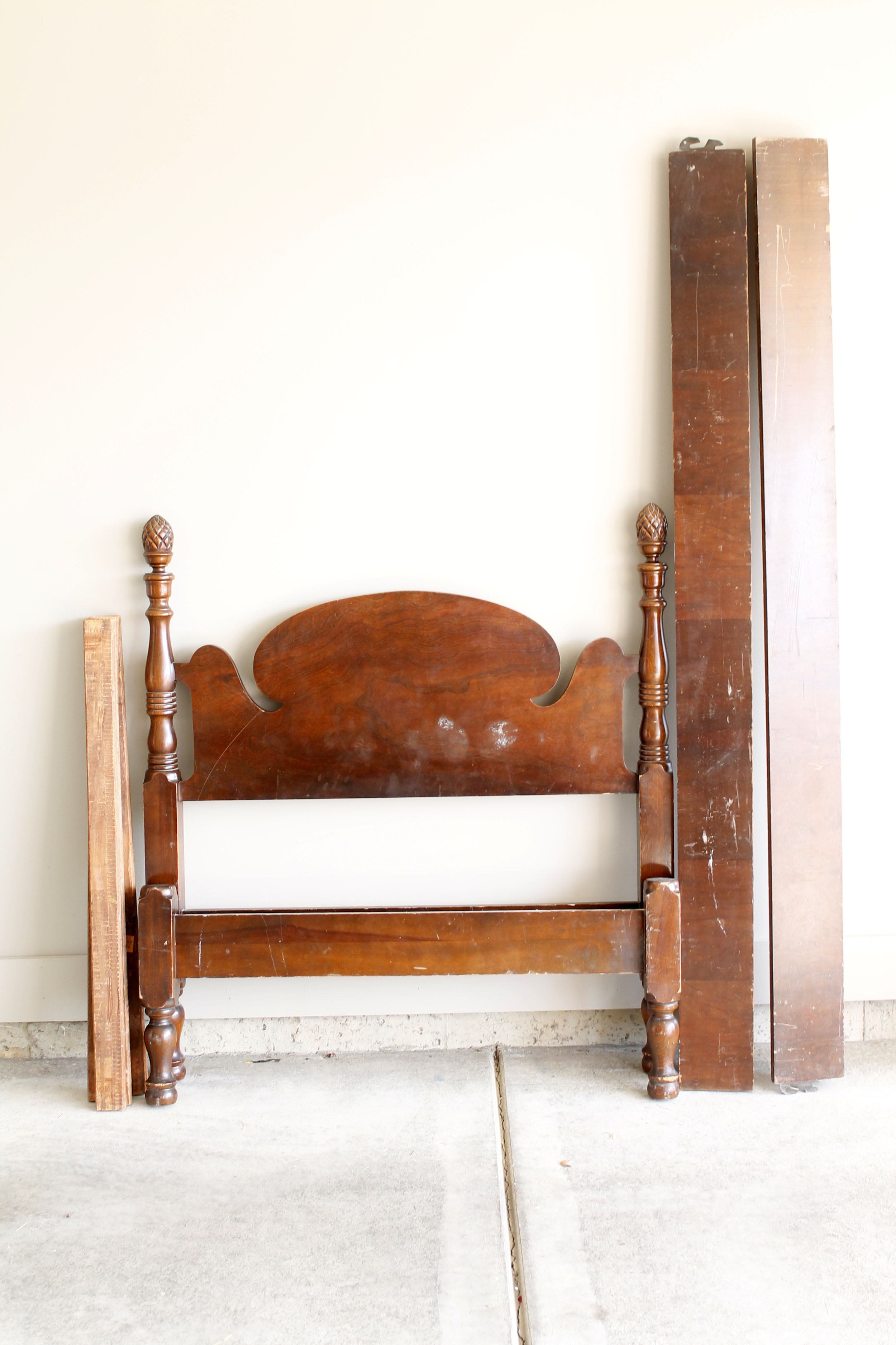 Vintage Walnut Twin Bedframe