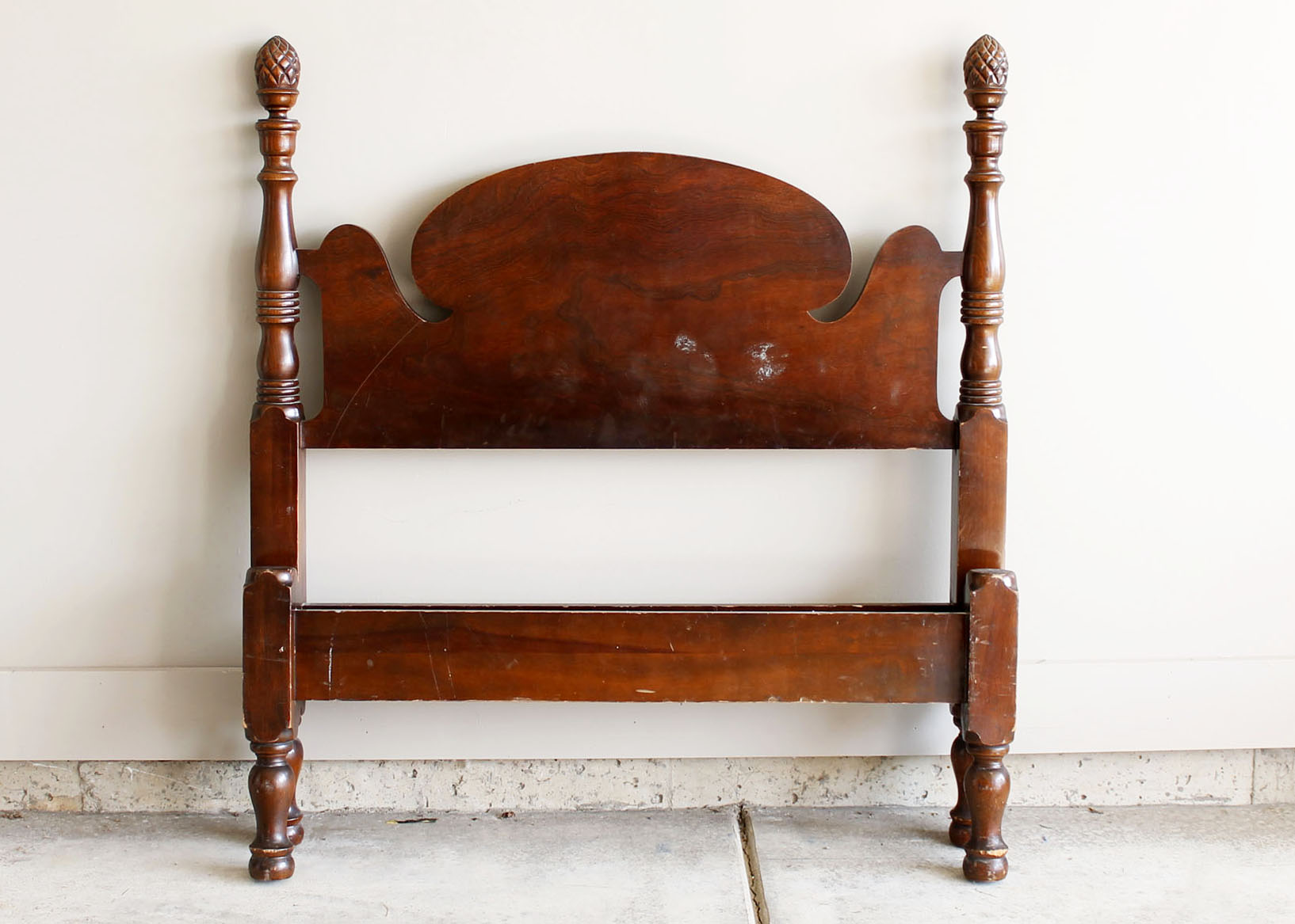 Vintage Walnut Twin Bedframe