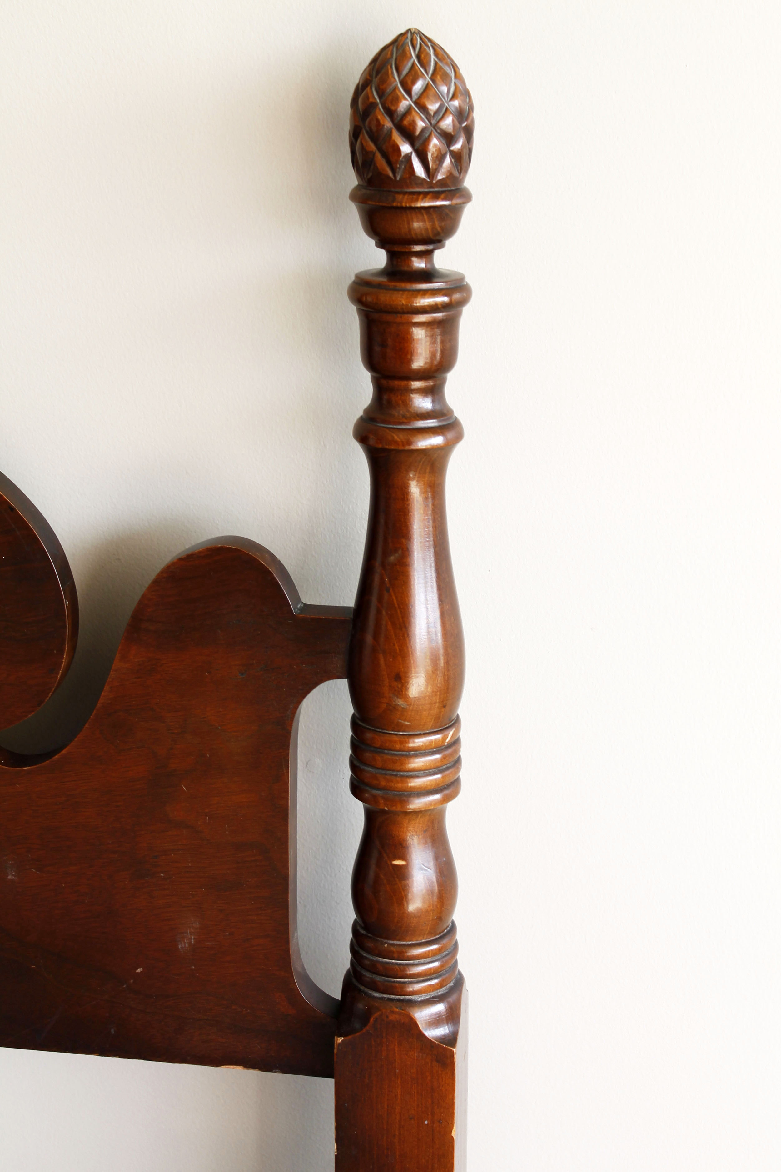 Vintage Walnut Twin Bedframe