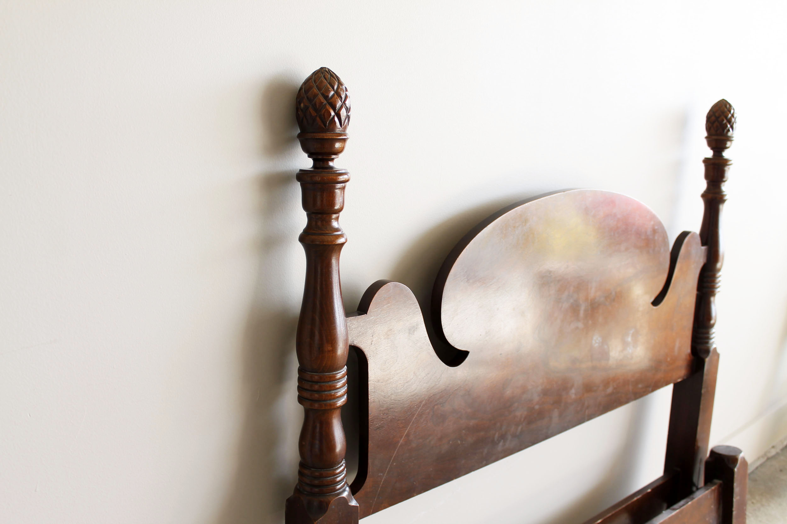 Vintage Walnut Twin Bedframe