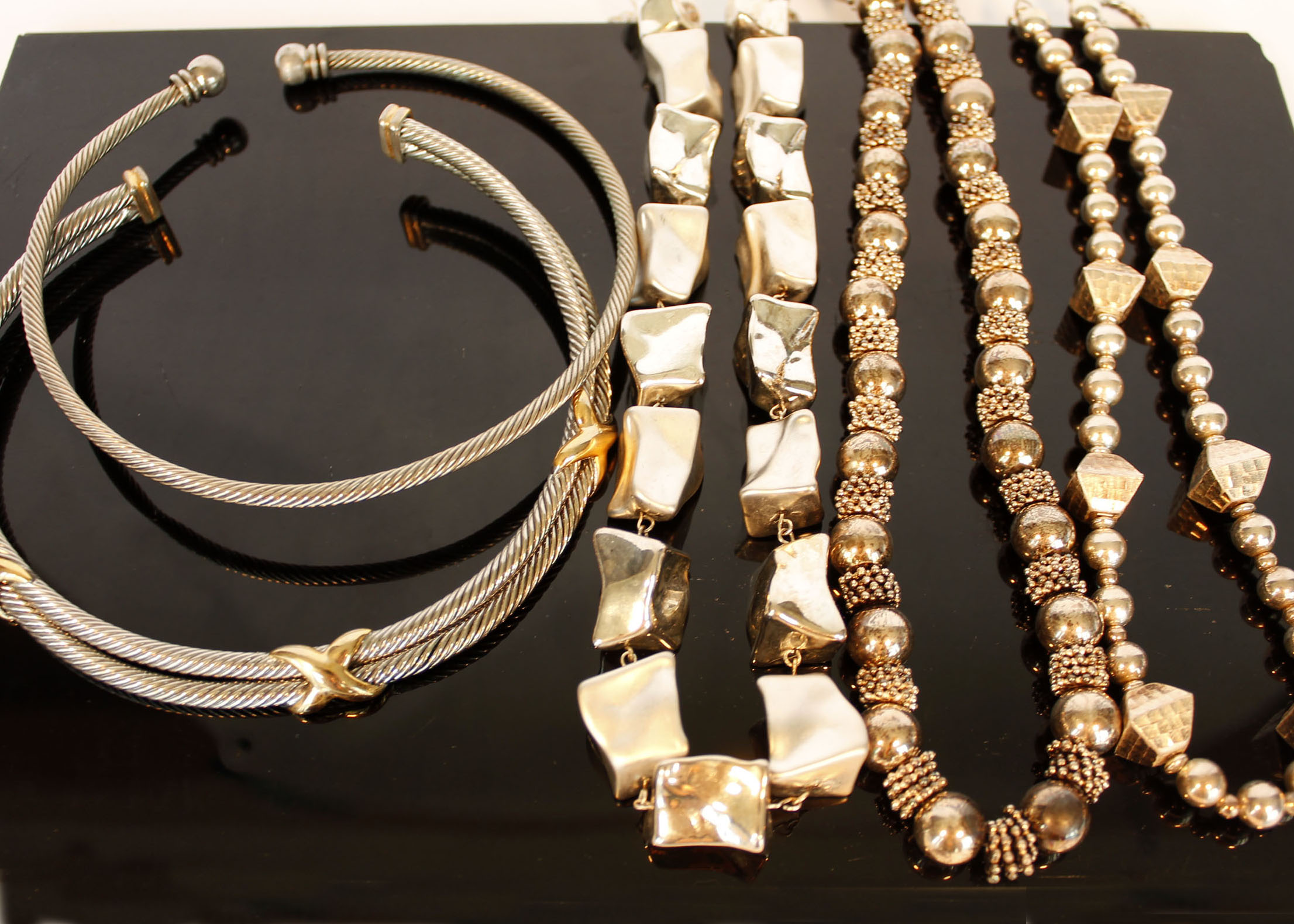 Modern Silver Tone Necklaces