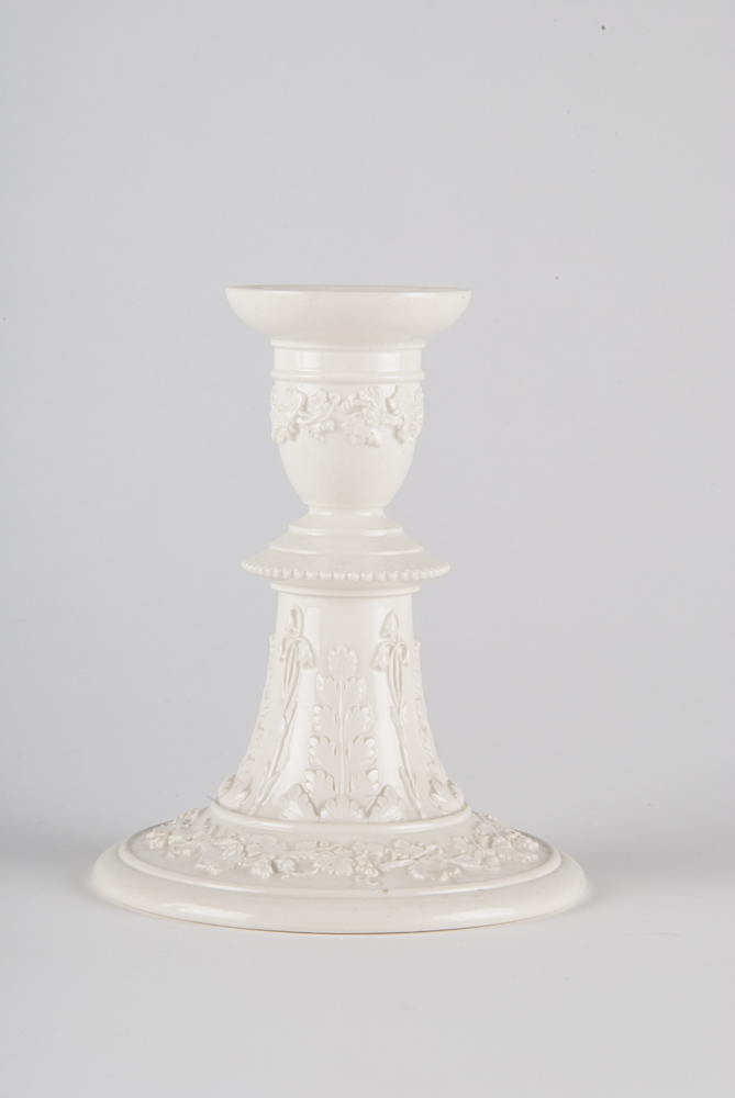 Wedgwood Embossed China Pedestal Dish and Candlesticks