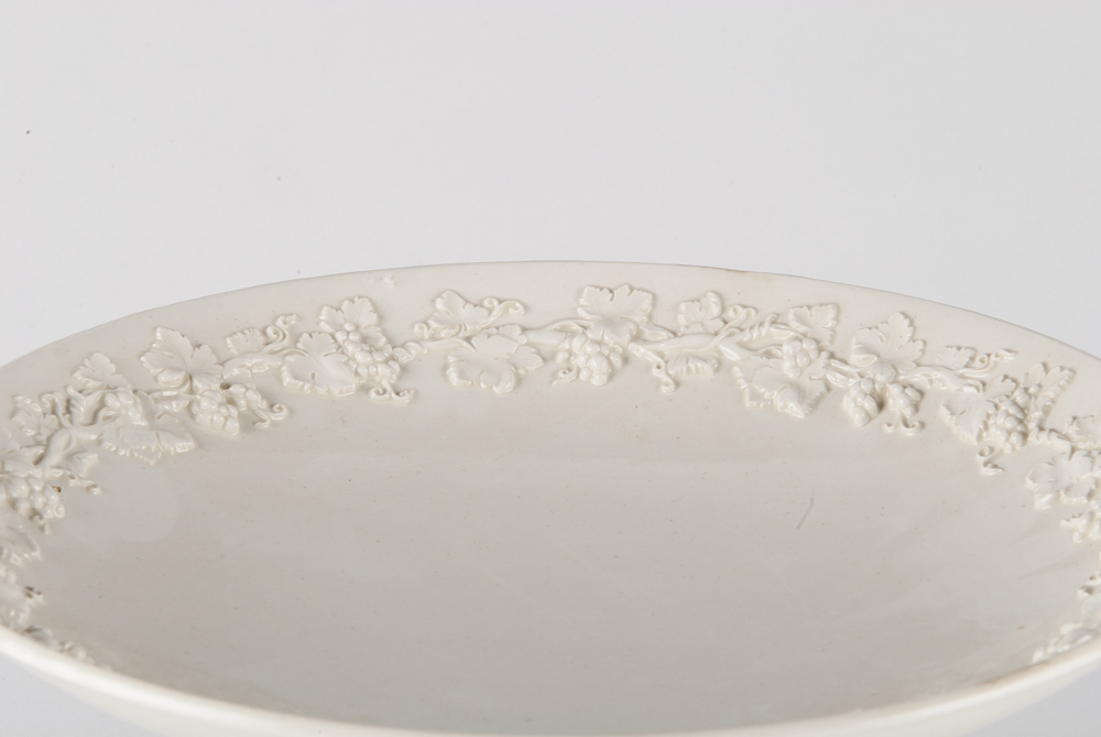 Wedgwood Embossed China Pedestal Dish and Candlesticks