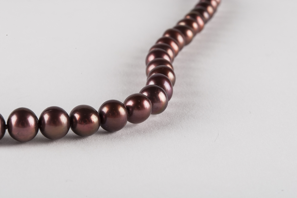 Dyed Freshwater Pearl Necklace and Bracelet