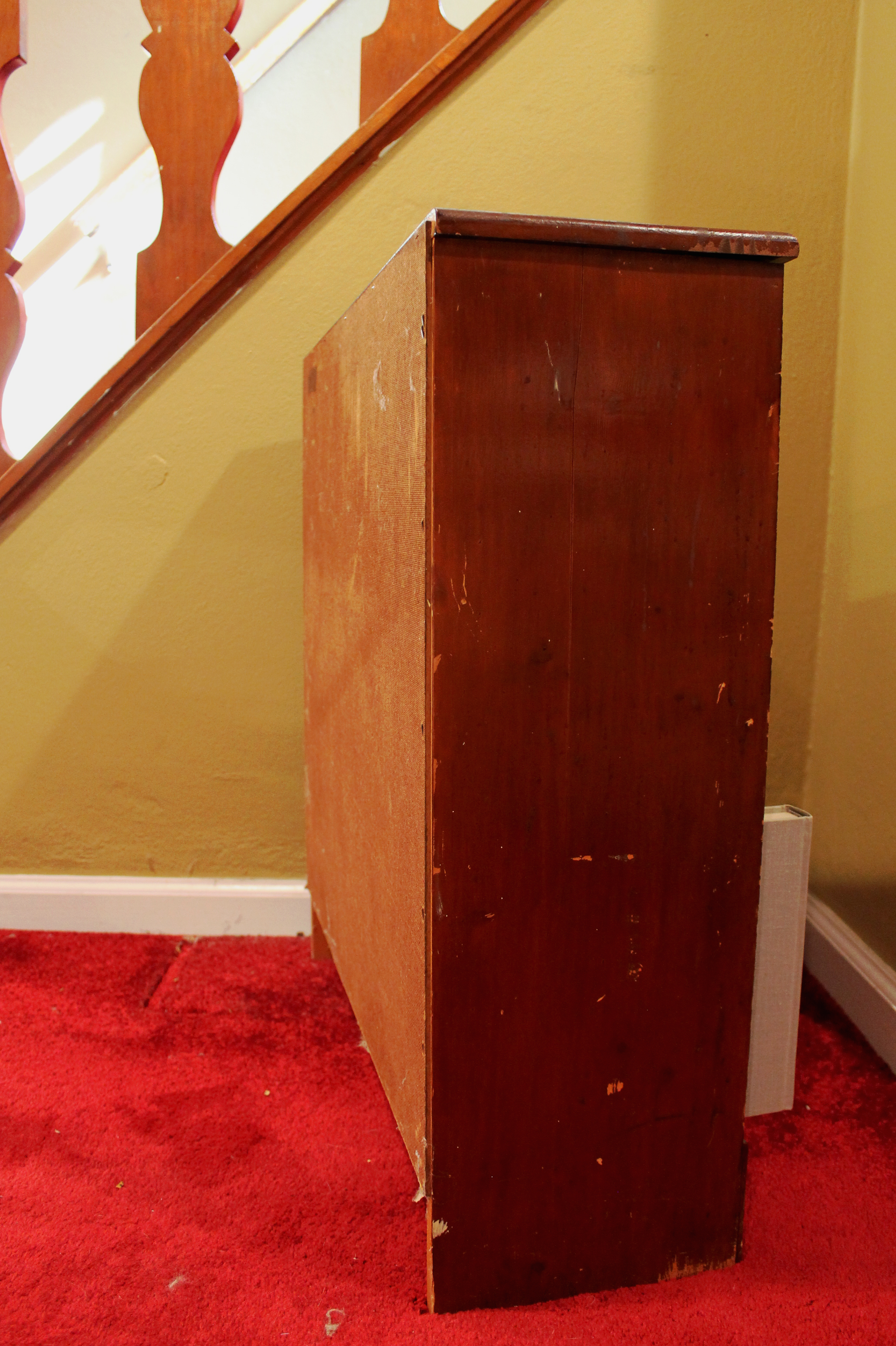 Wooden Vintage Bookcase with Assortment of Books