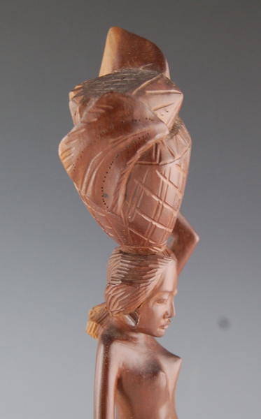 Three Hand-Carved Wood Figurines