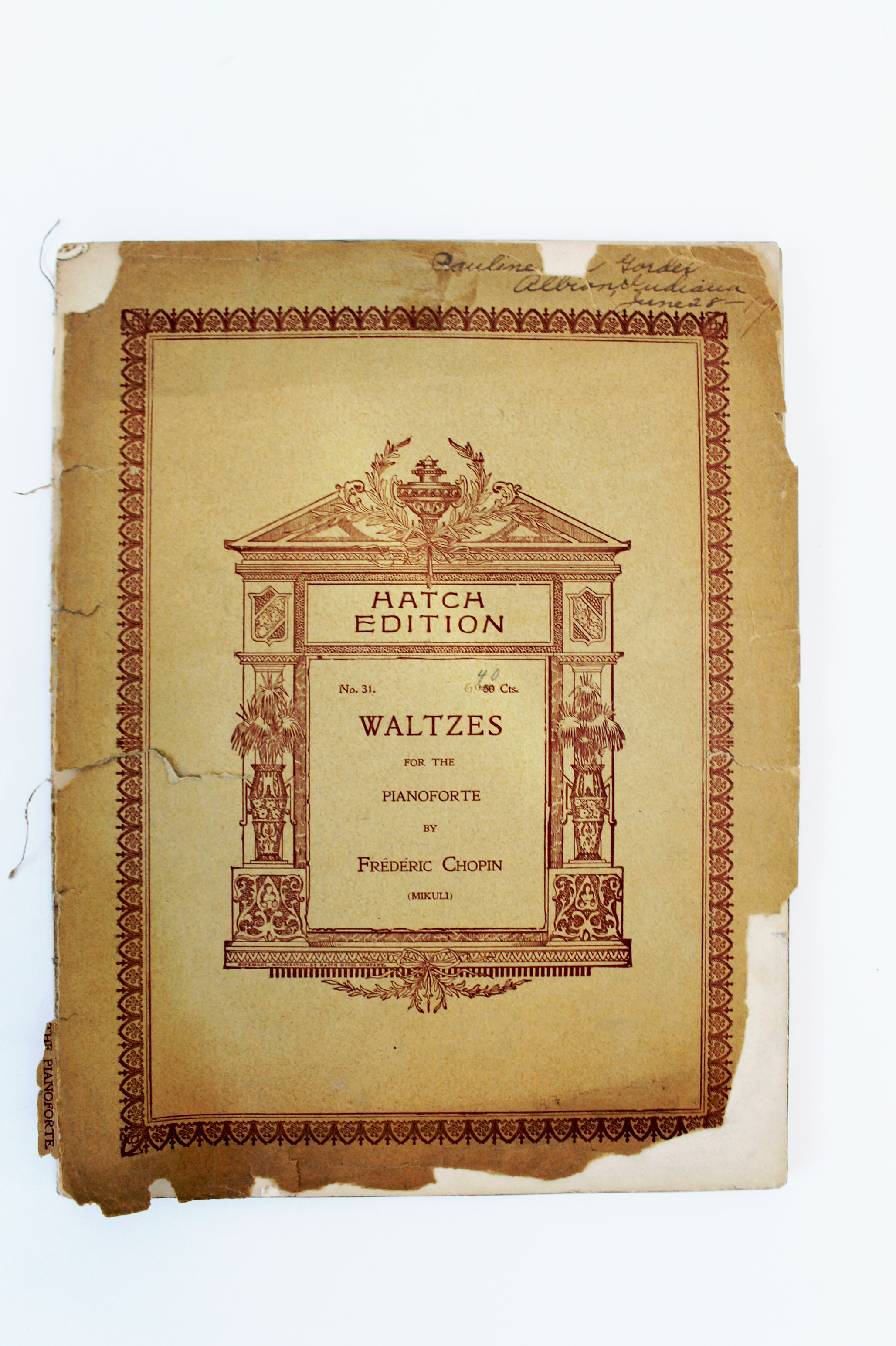 Set of Three 19th Century Music Books Sheet Music for Piano