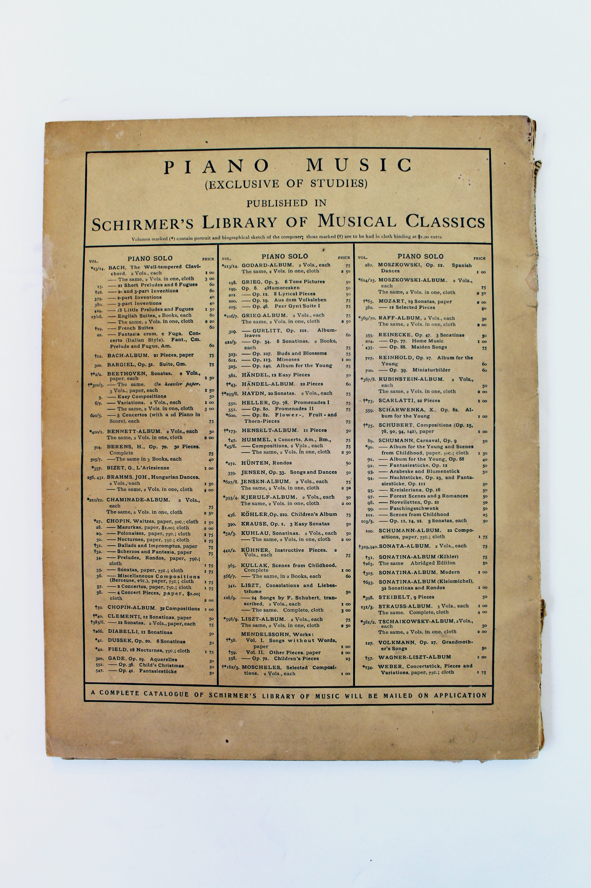 Set of Three 19th Century Music Books Sheet Music for Piano