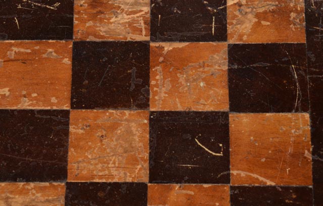 Vintage Wooden Travel Checkers Set