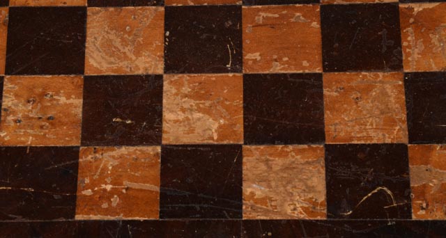 Vintage Wooden Travel Checkers Set