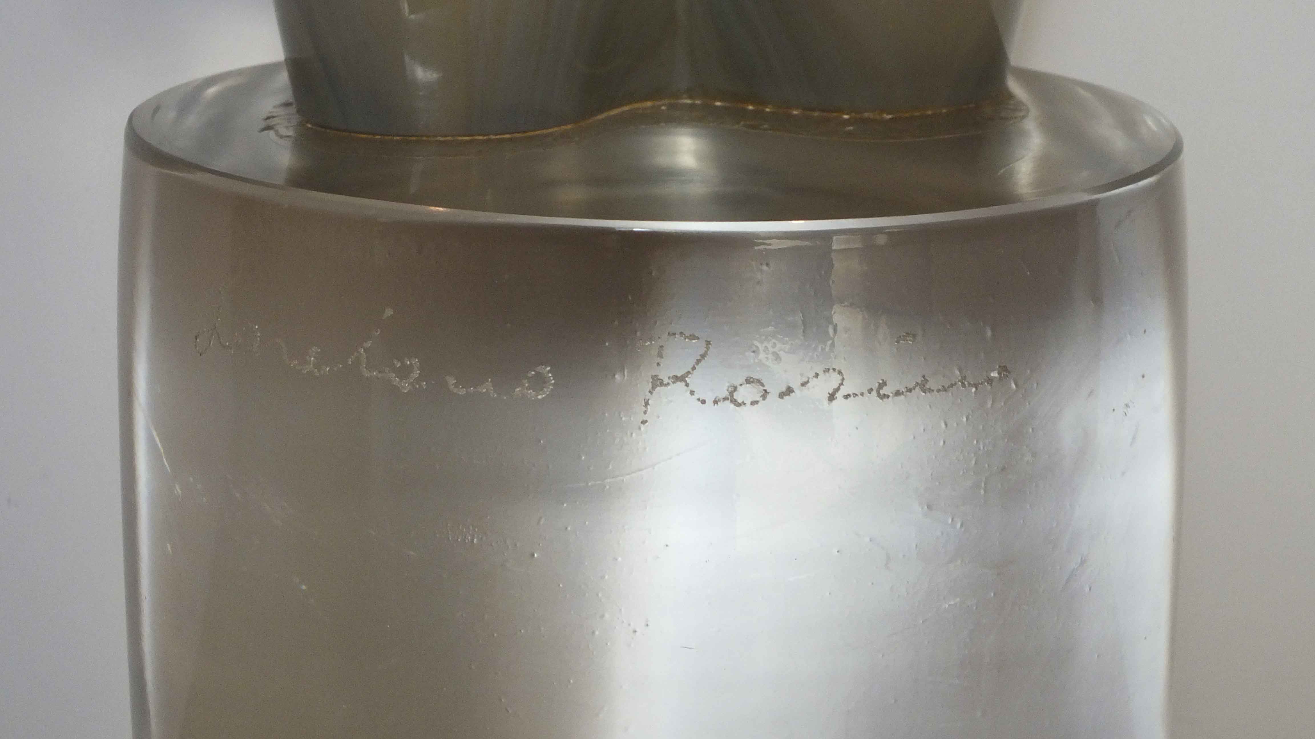 Nude Art Glass Sculpture Signed by Larehus Ronius