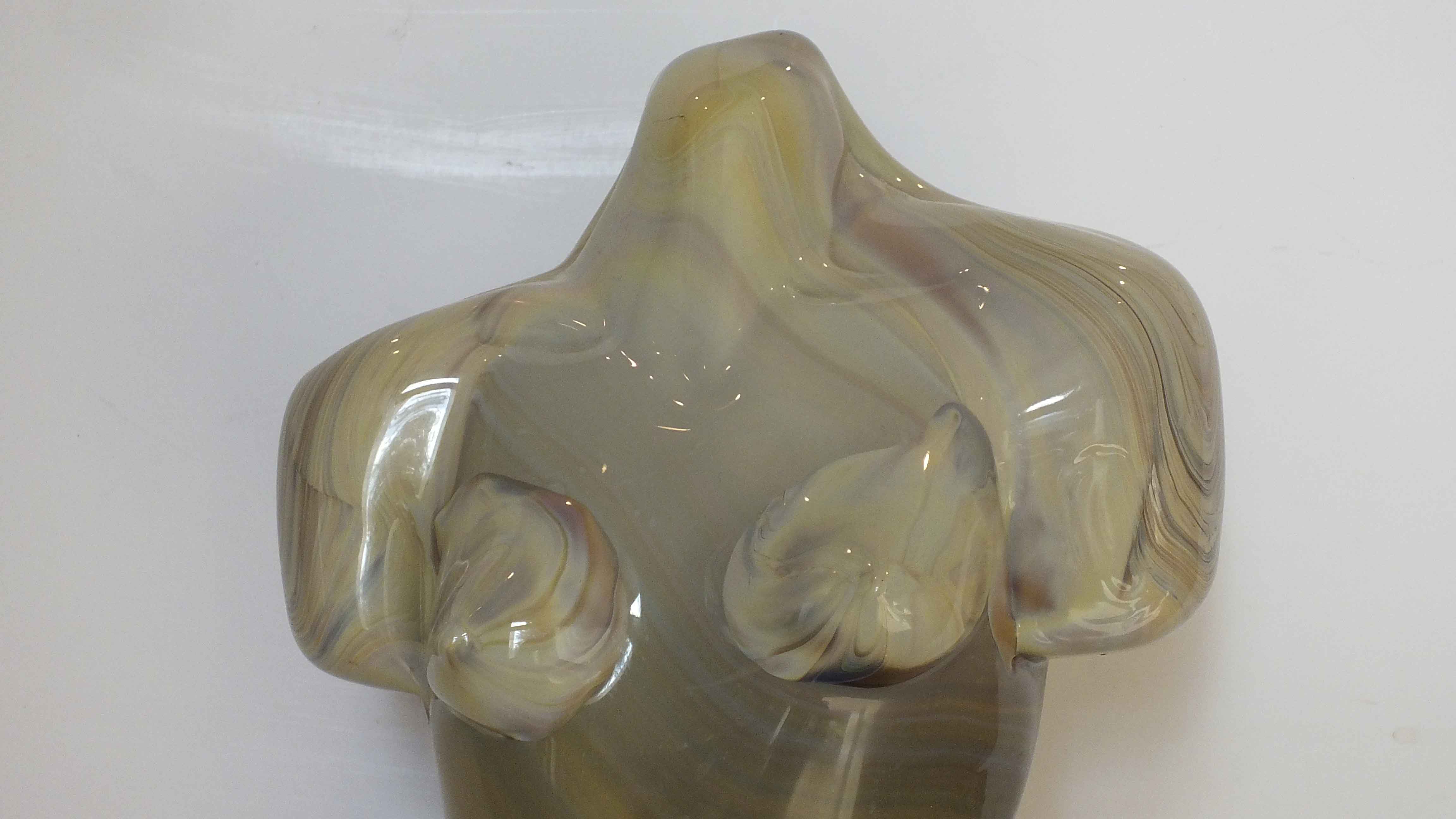 Nude Art Glass Sculpture Signed by Larehus Ronius