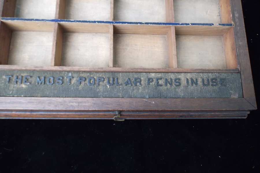 Vintage Esterbrooks Nibs Countertop Display Case
