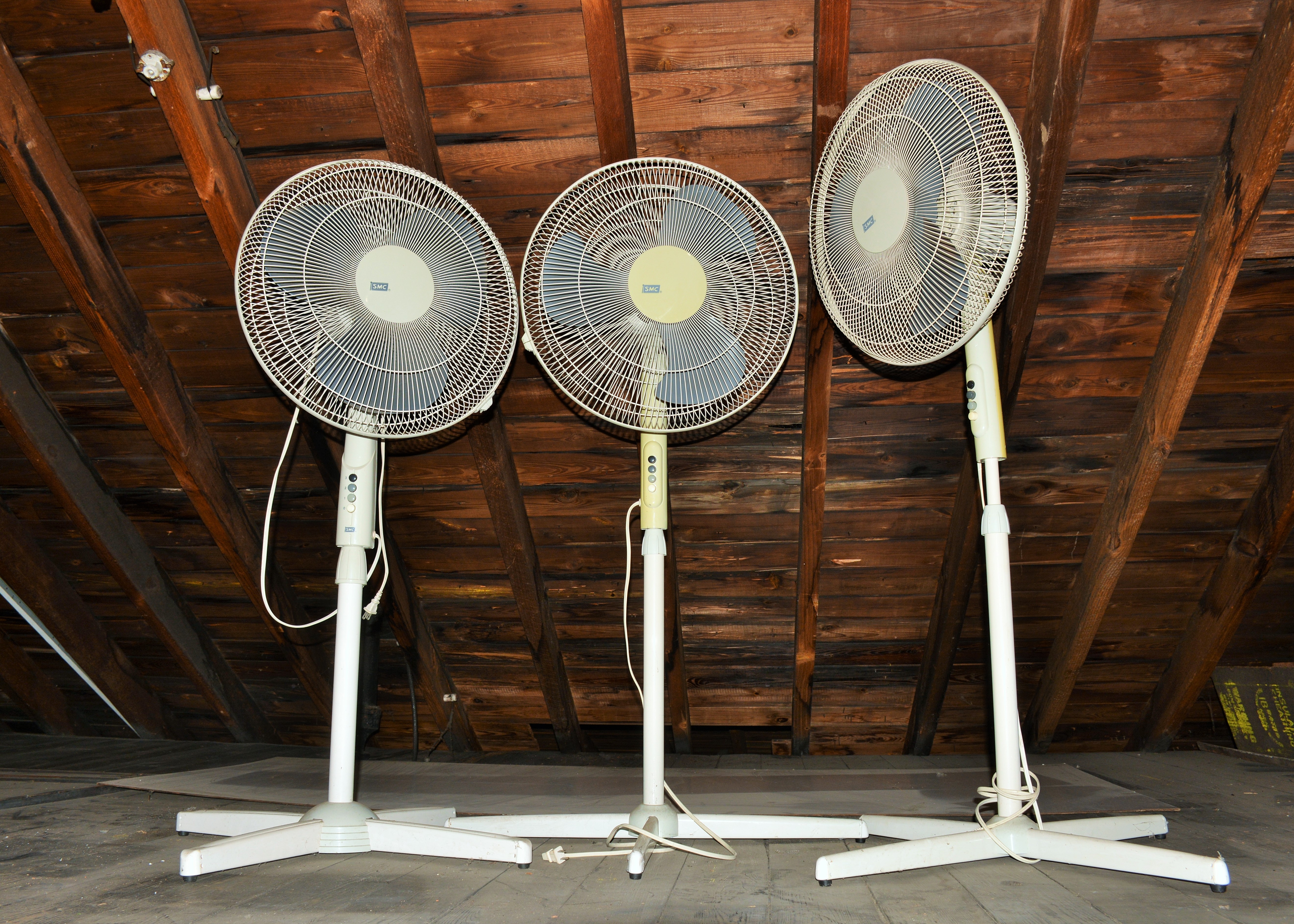 Trio of SMC Standing Fans