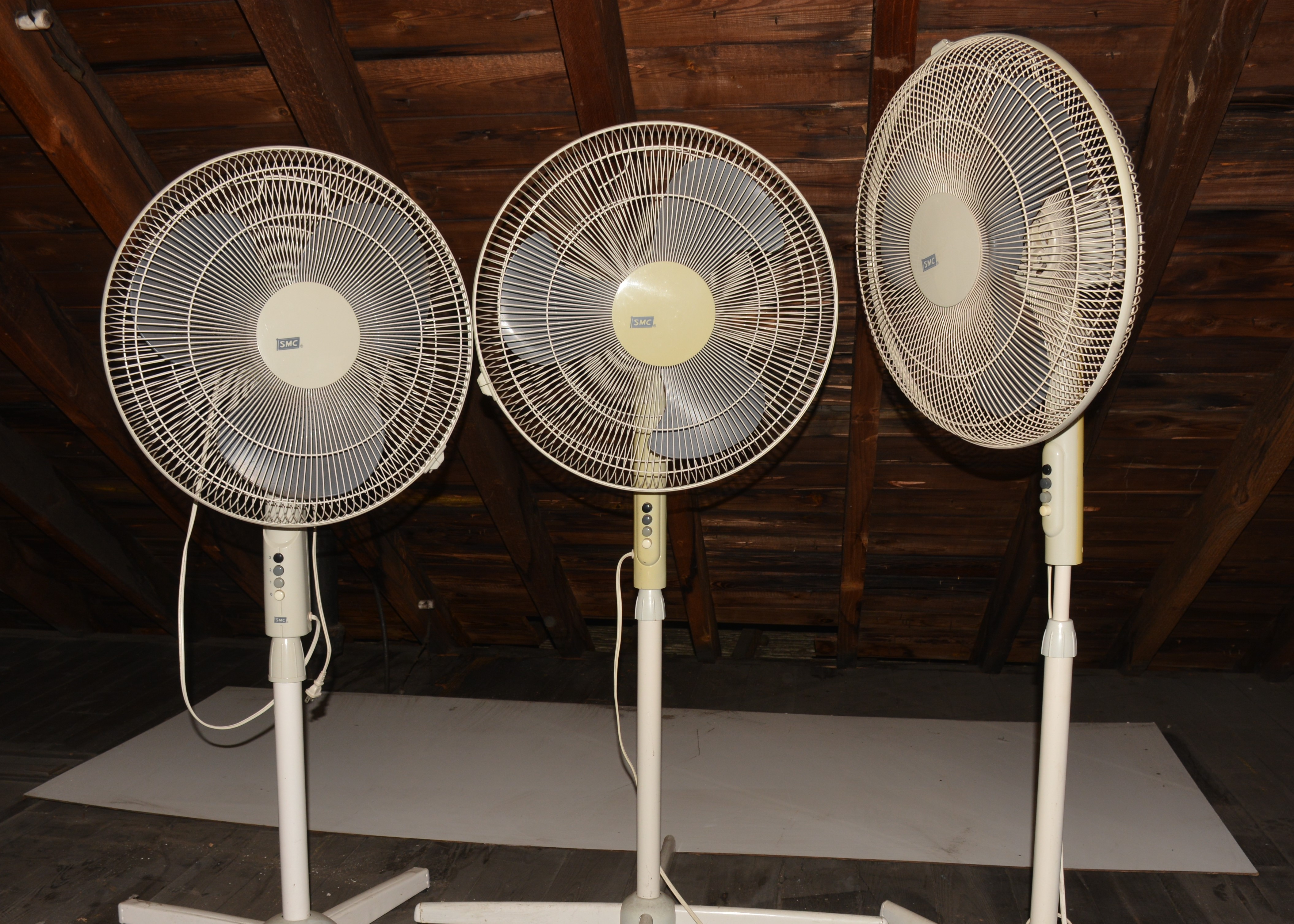 Trio of SMC Standing Fans