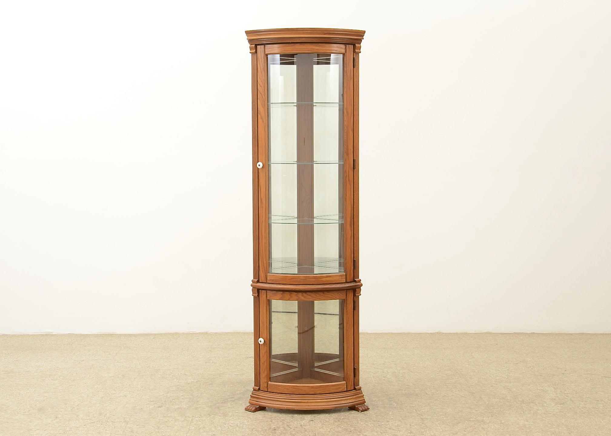 Pulaski Rounded Front Corner Curio Cabinet