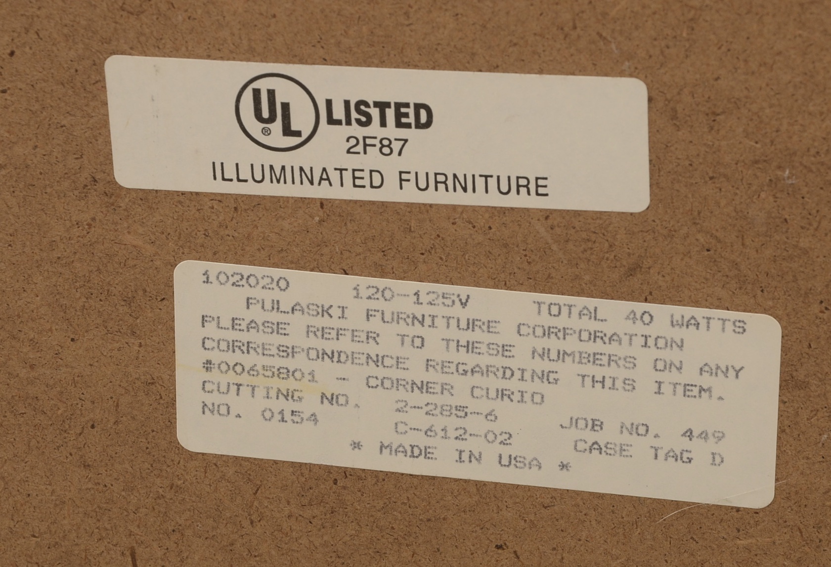 Pulaski Rounded Front Corner Curio Cabinet