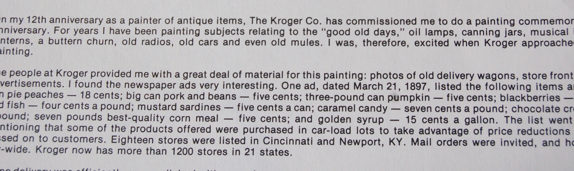 "In the Beginning" Signed Kroger Art Print by C. Don Ensor