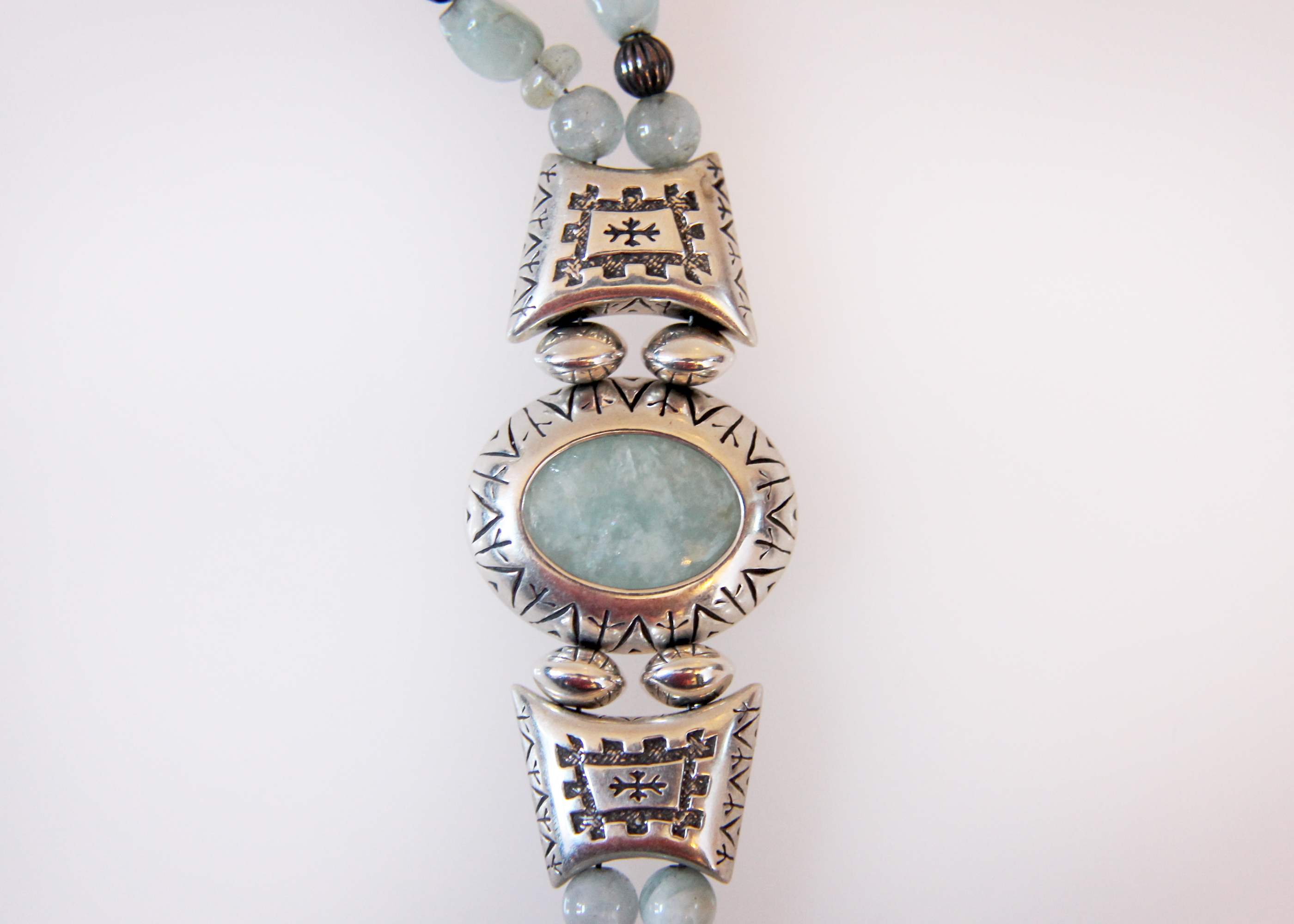 Carolyn Pollack Sterling Milky Aquamarine Bracelet