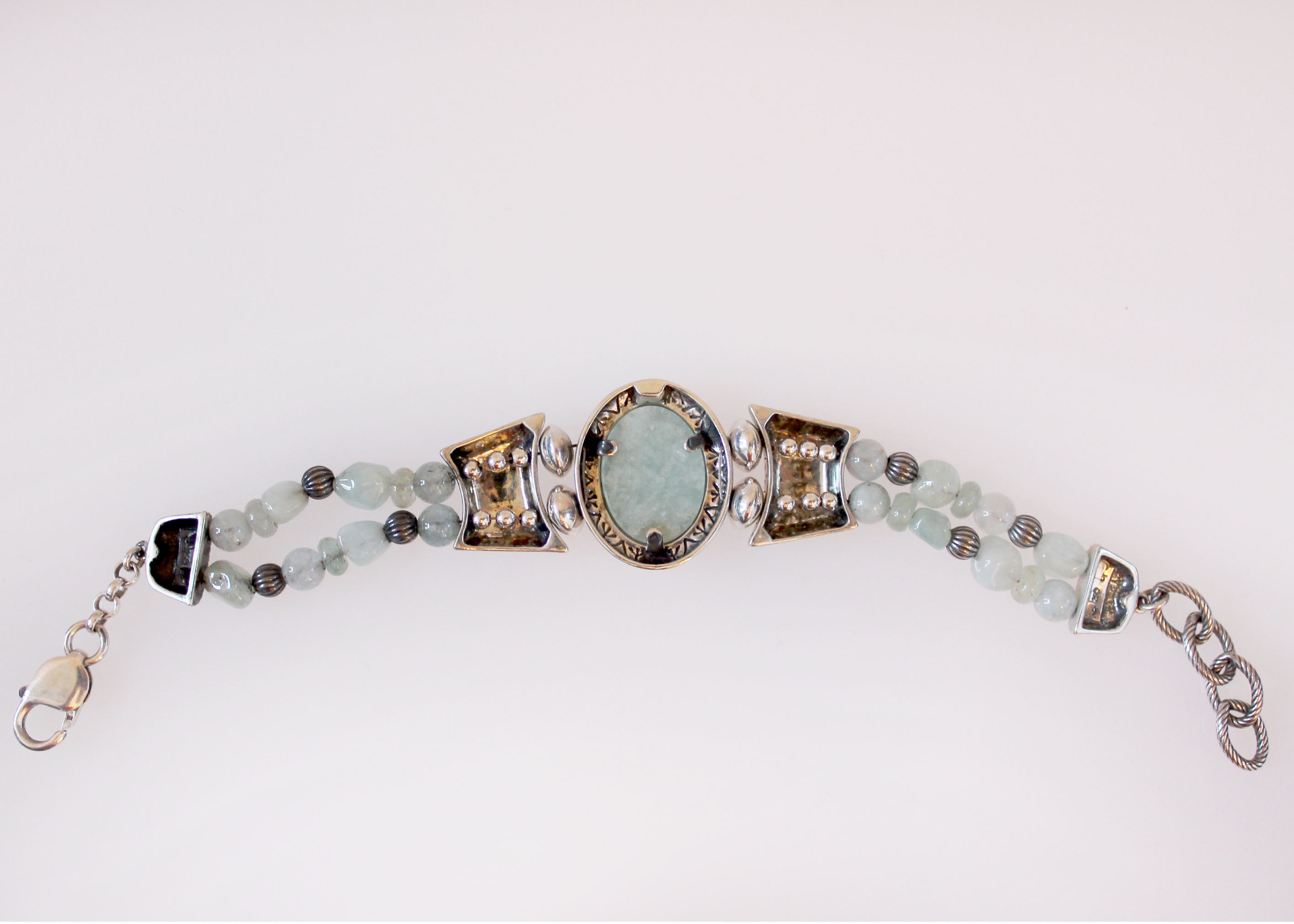 Carolyn Pollack Sterling Milky Aquamarine Bracelet