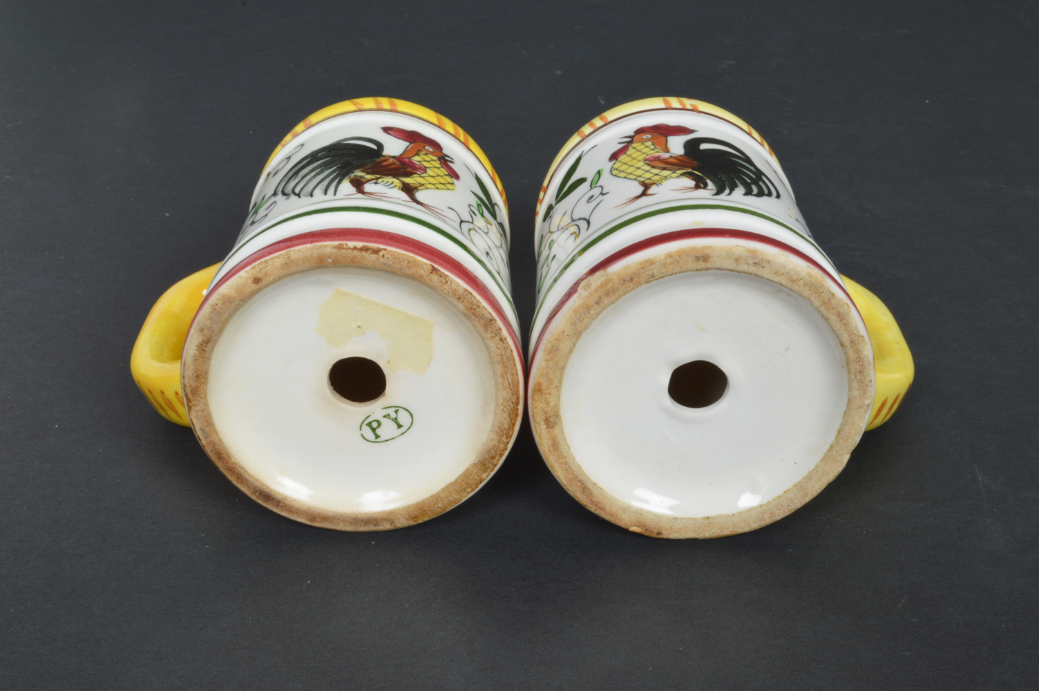 Assortment of Ucagco PY Early Provincial Rooster and Roses Dishes