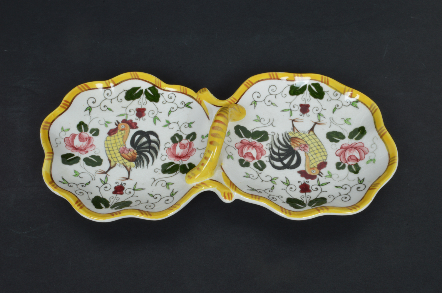 Assortment of Ucagco PY Early Provincial Rooster and Roses Dishes