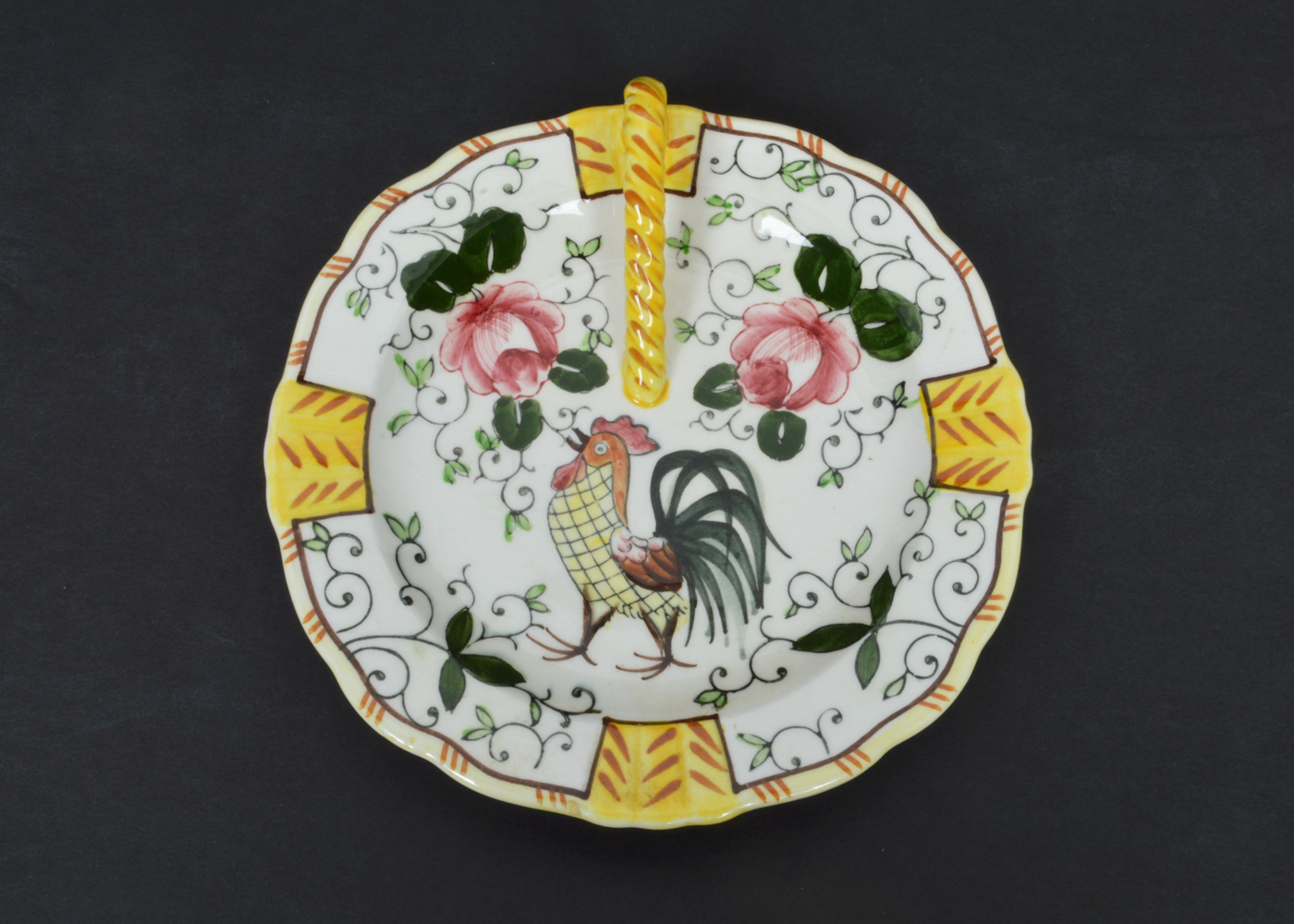 Assortment of Ucagco PY Early Provincial Rooster and Roses Dishes